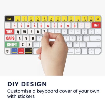 kwmobile Aufbewahrungstasche Apple Magic Keyboard Sticker (1-tlg), Keyboard Sticker - Farb-Aufkleber für Amerikanische QWERTY Tastatur