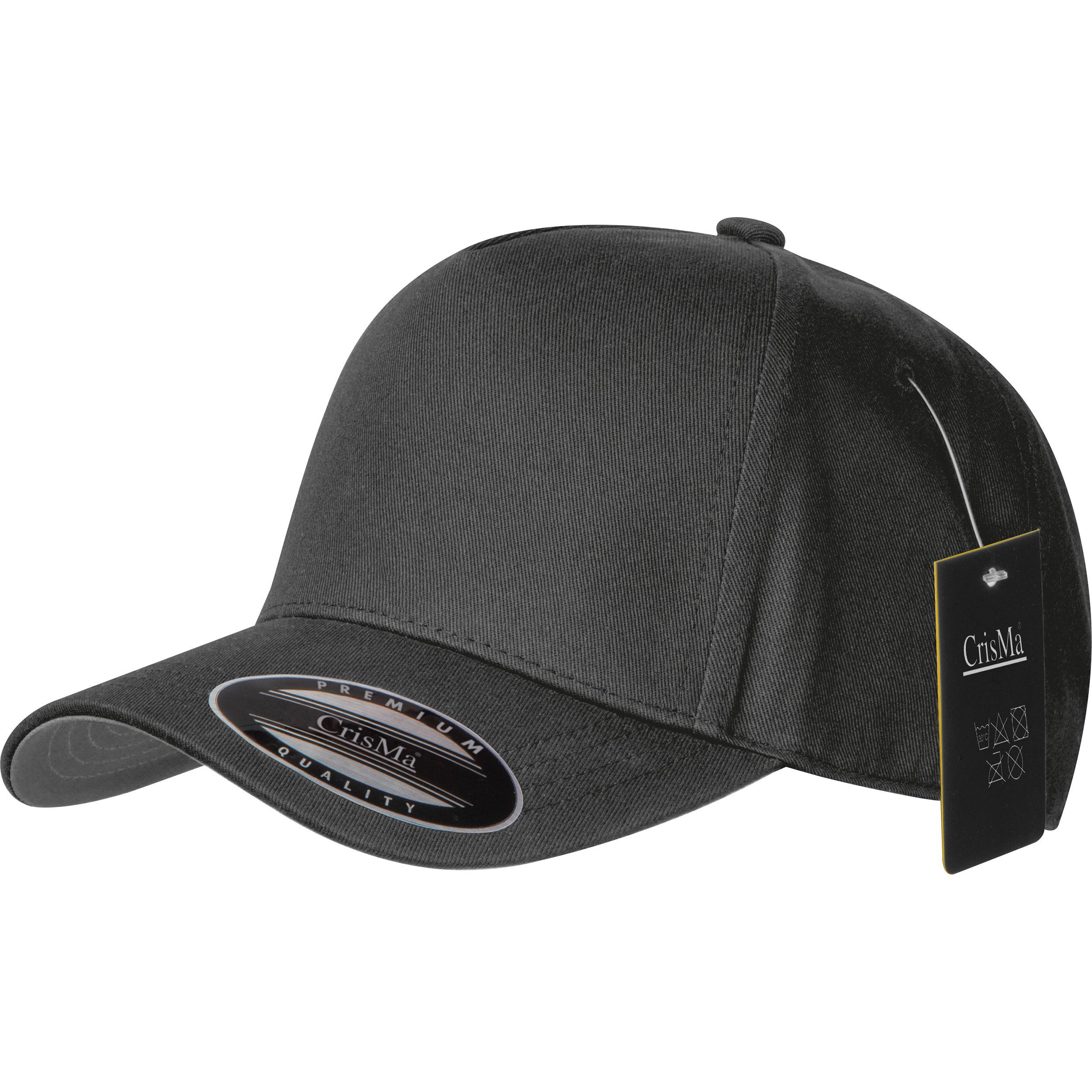 Baseball Cap Baumwoll Basecap "CrisMa" 5 Panel / mit Metallverschluss / Farbe: schw