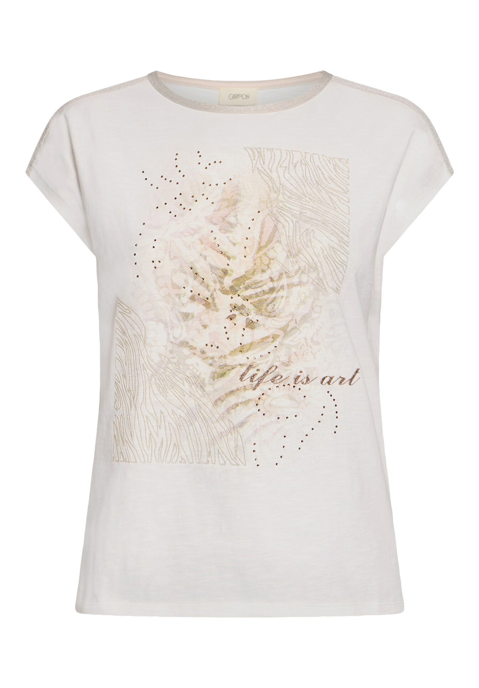 Cartoon Kurzarmshirt Damen mit Placement (1-tlg)