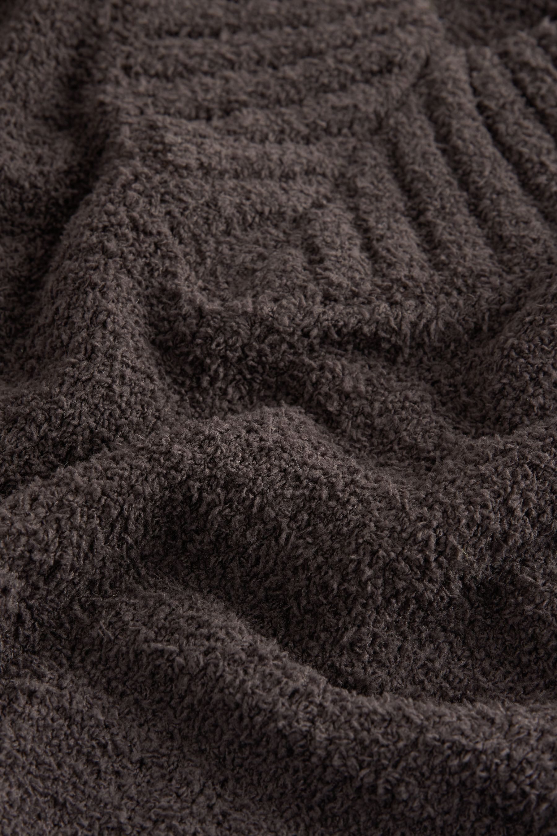 Next Strickpullover Flauschiges Teddy-Sweatshirt mit V-Ausschnitt (1-tlg) günstig online kaufen