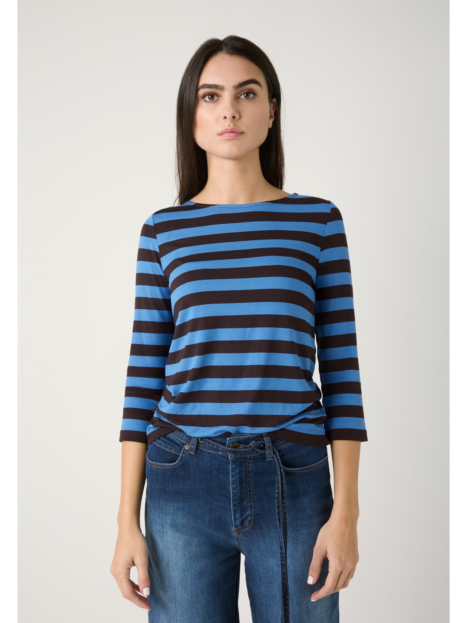 MORE&MORE 3/4-Arm-Shirt softes 3/4 Arm Streifenshirt günstig online kaufen