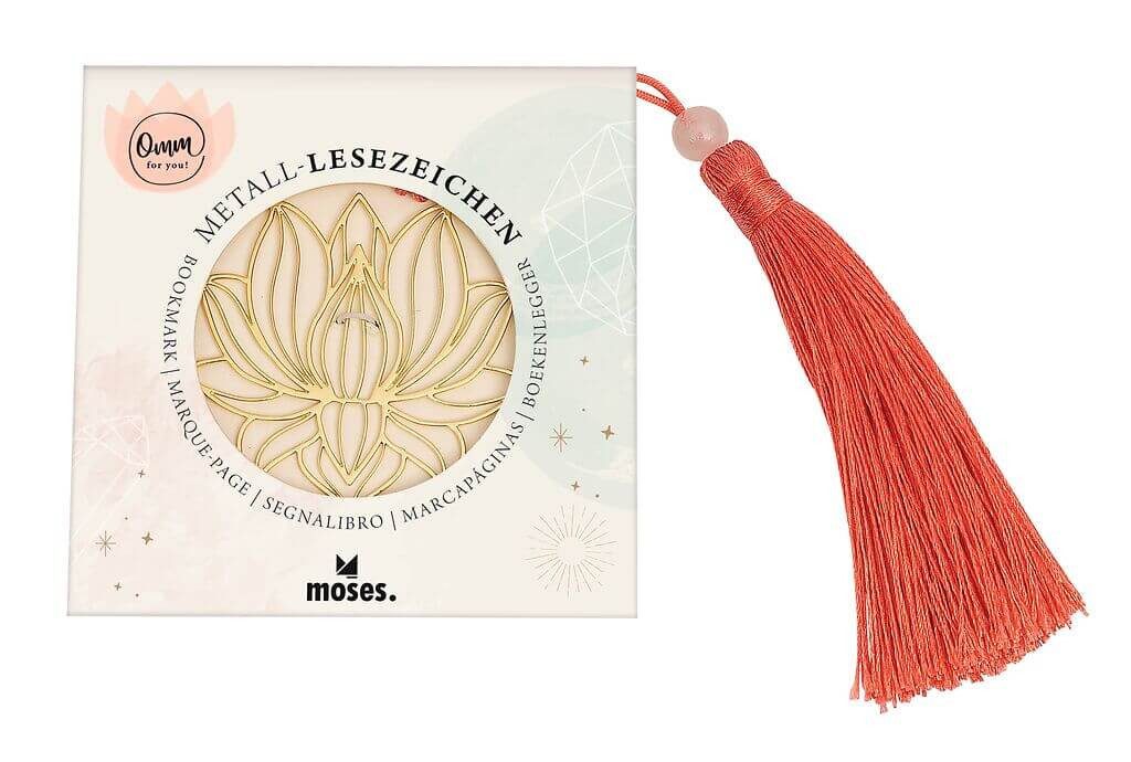 Moses. Verlag Lesezeichen Omm for you Metall-Lesezeichen Lotus