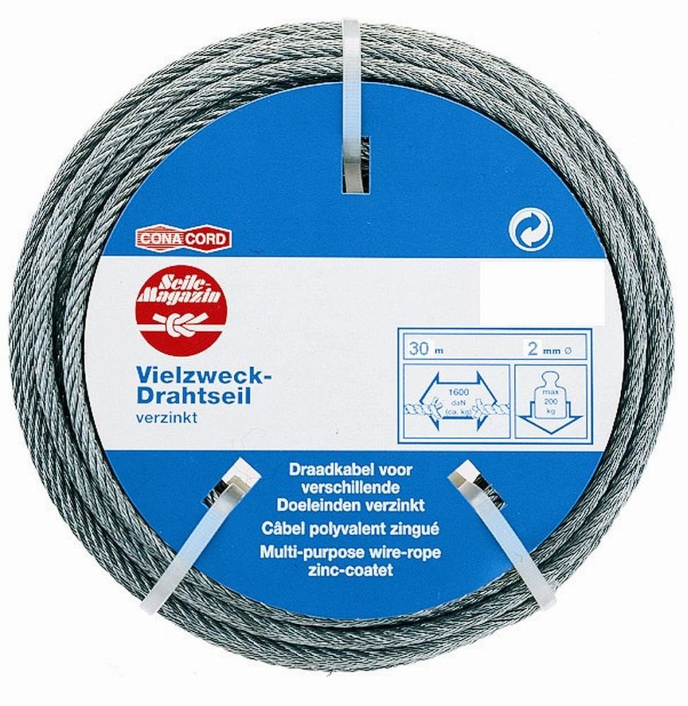 Aco Conacord Drahtseil Ø 2 mm x 30 m Seil