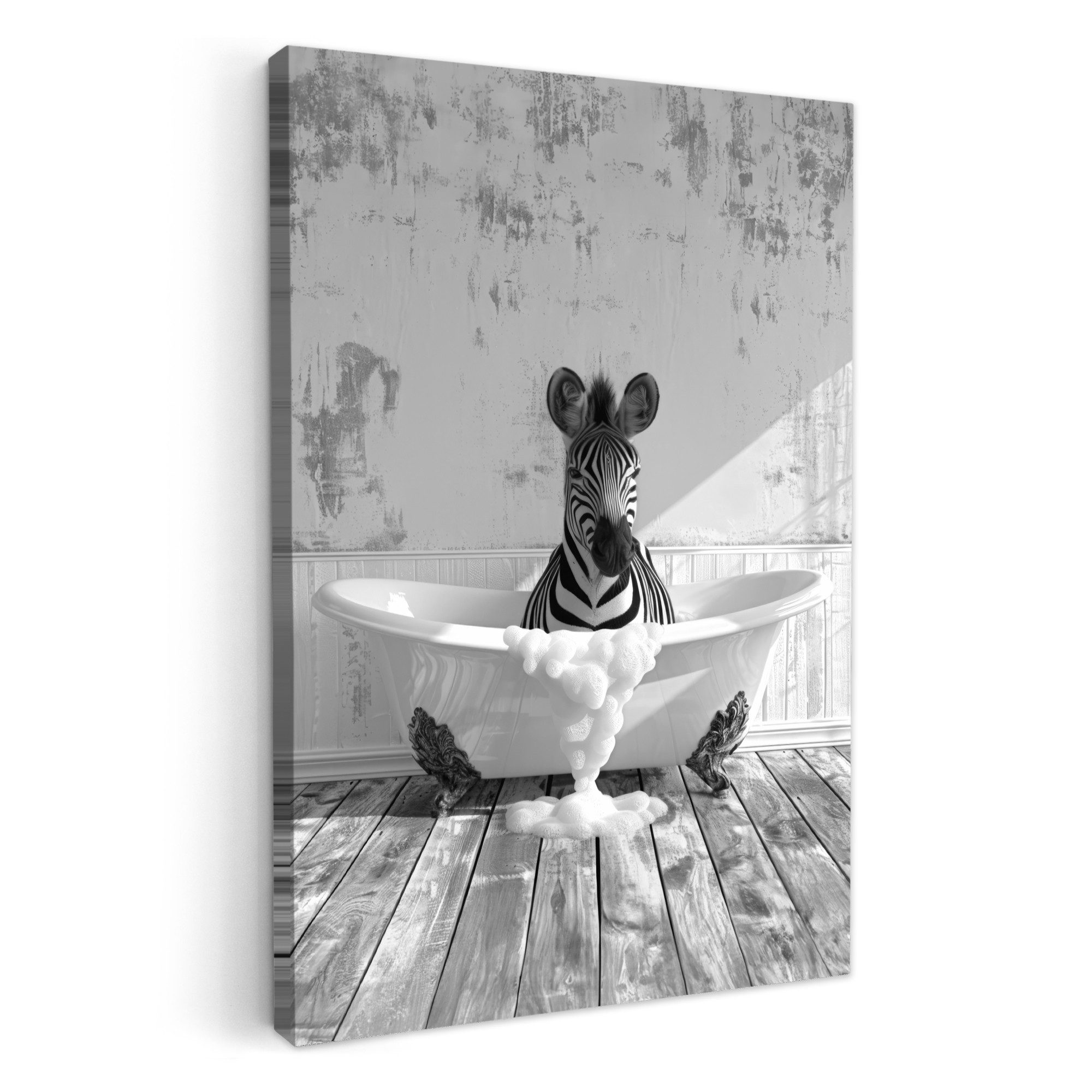 OneMillionCanvasses® Leinwandbild Zebra - Tierwelt - günstig online kaufen