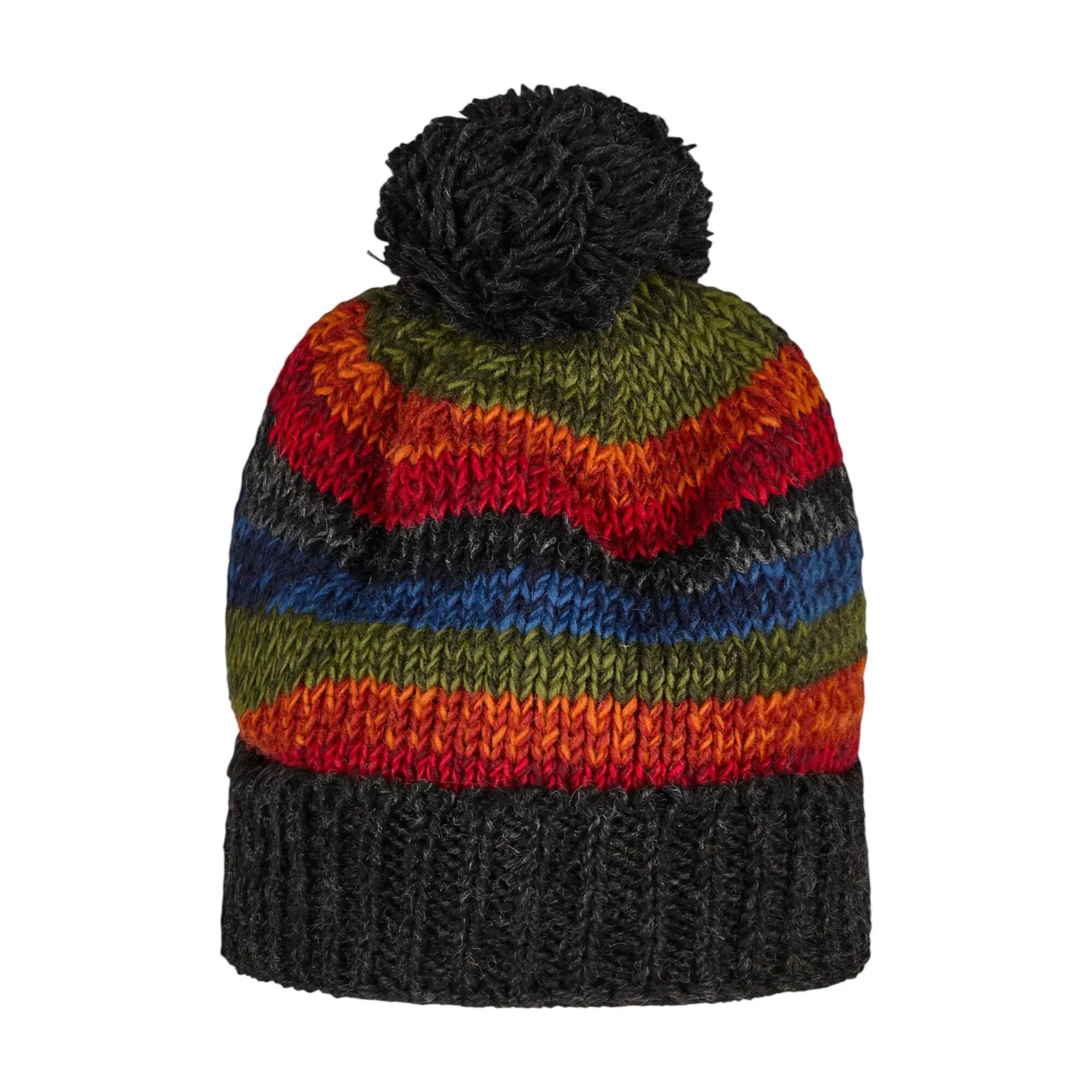 THC Natural Line Bommelmütze THC Schafwoll Pudelmütze 814 bunt (1 Stück, 1-St., 1 Stück) Innenfutter: Fleece