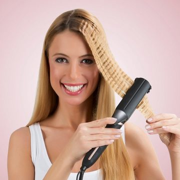 VITALmaxx Warmluftbürste Styling-Bürste, Haarglätter, Haarbürste, Glättbürste Glätteisen Kreppeisen Lockenstab Curler