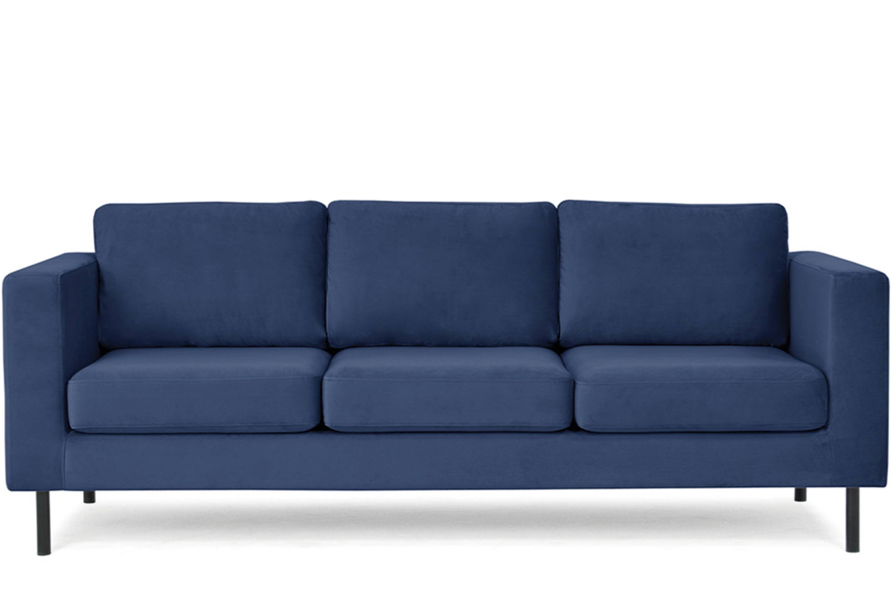| 3 TOZZI hohe Konsimo | universelles Personen, Sofa marineblau 3-Sitzer Beine, Design marineblau marineblau