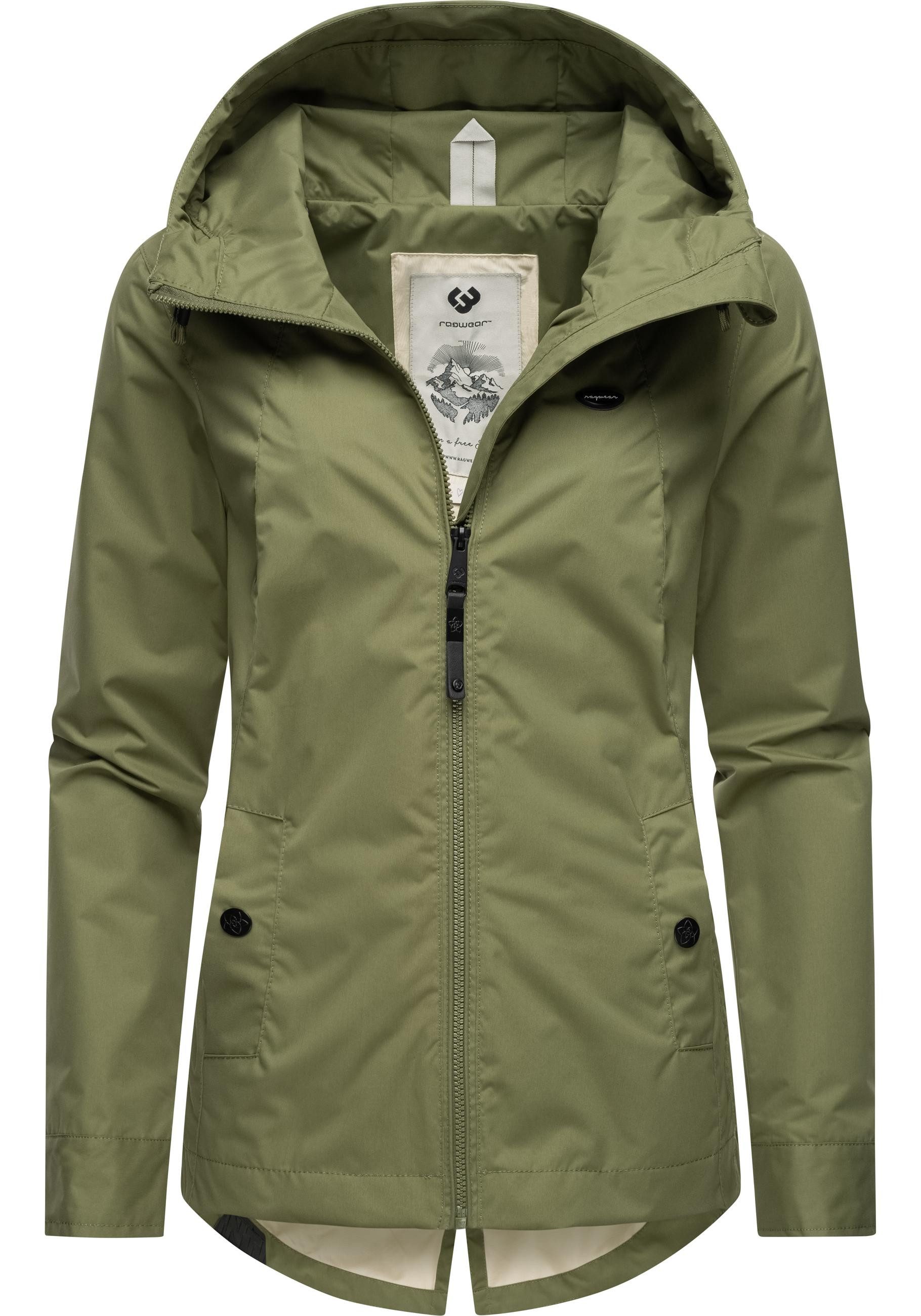 Ragwear Outdoorjacke Monade Übergang stylische Übergangsjacke mit großer Kapuze