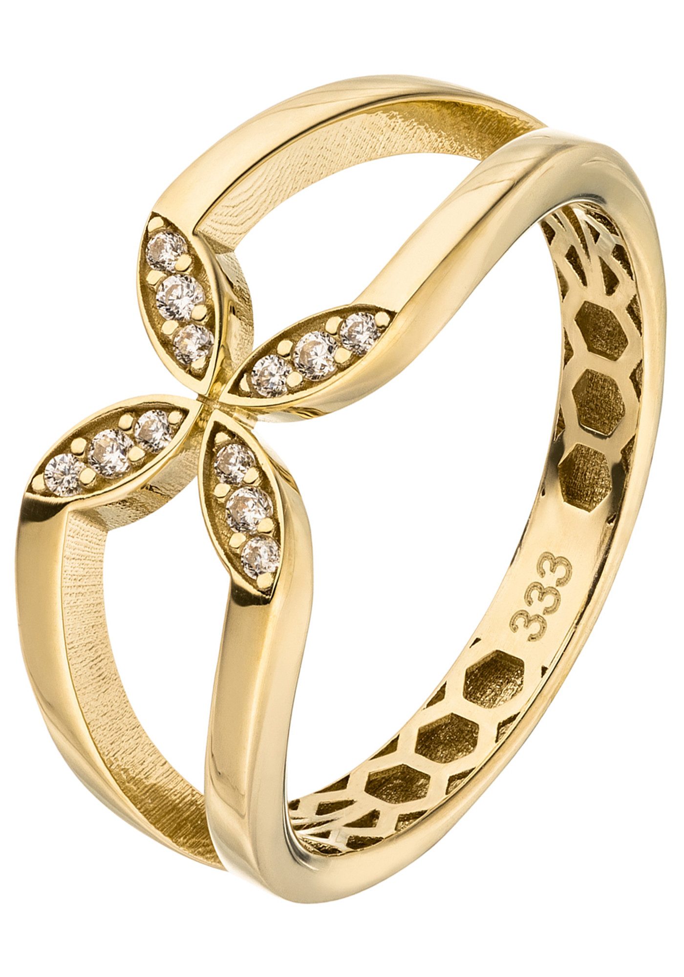 JOBO Goldring Ring Damenring, 333 Gold mit 12 Zirkonia günstig online kaufen