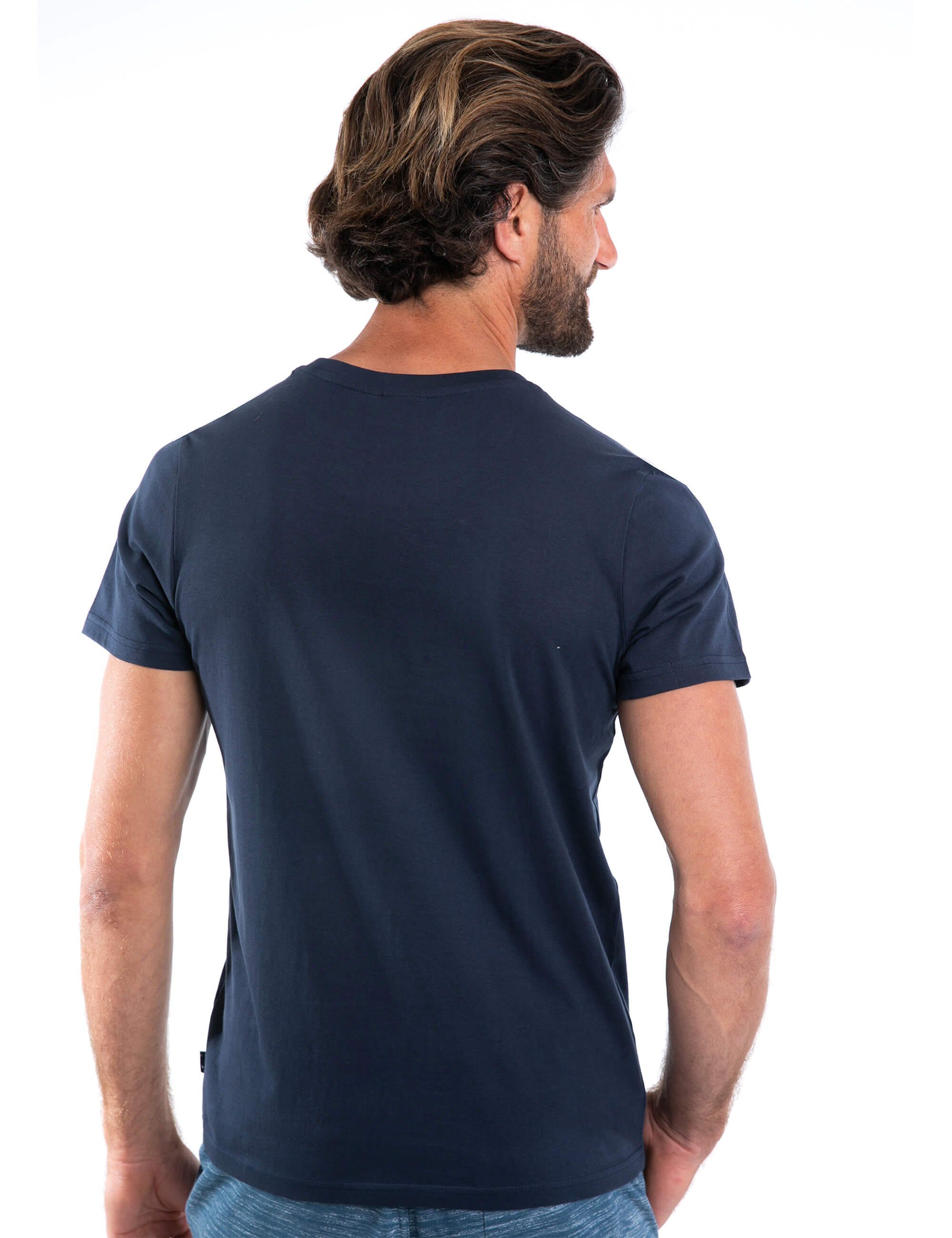 ROADSIGN australia T-Shirt Logoprint (1-tlg) mit Baumwolle Logo-Aufdruck Rundhalsausschnitt, % navy und 100