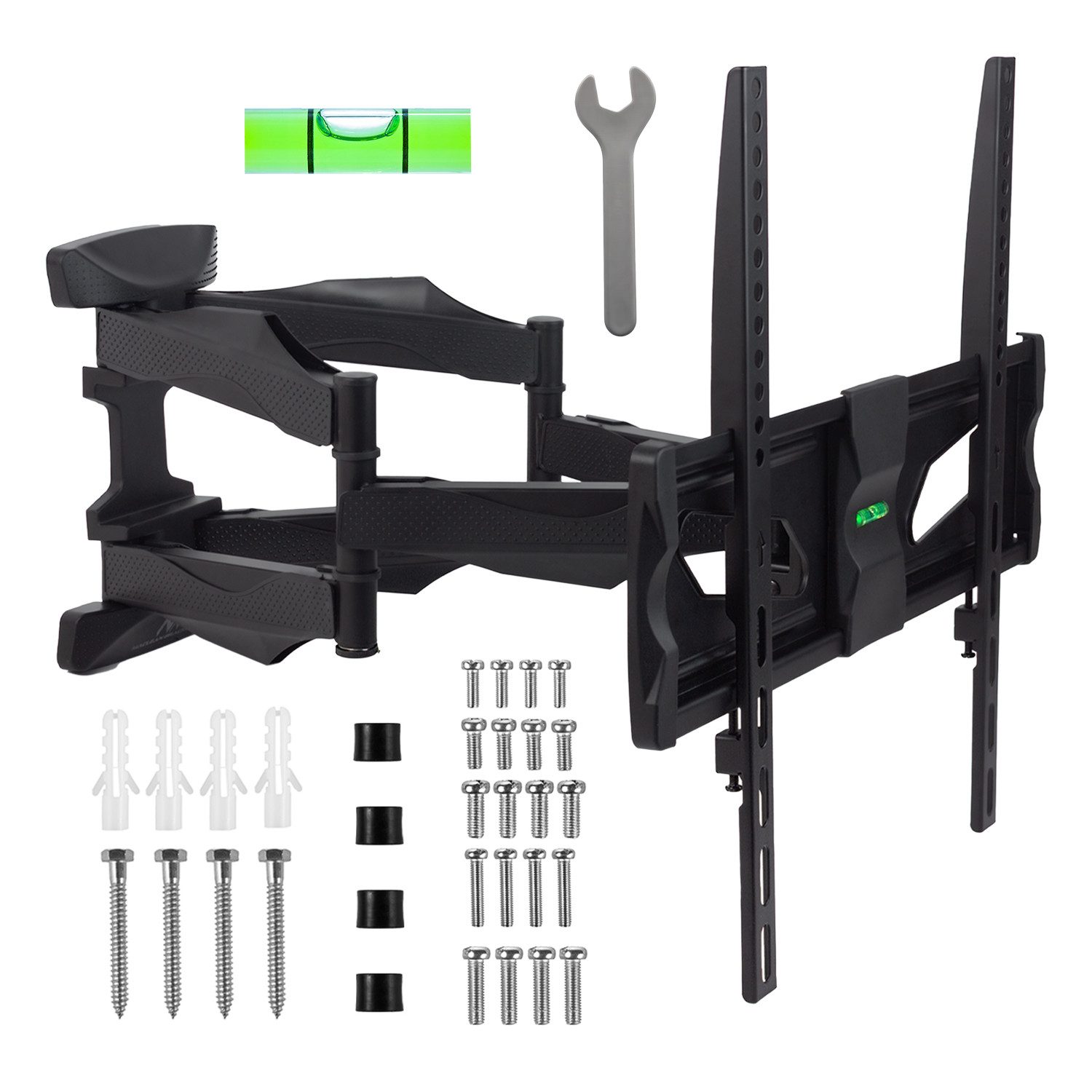 Maclean TV-Wandhalterung MC-781, (bis 70,00 Zoll, Full Motion [Neigbar, Schwenkbar, Drehbar]; Kabelmanagement-System)