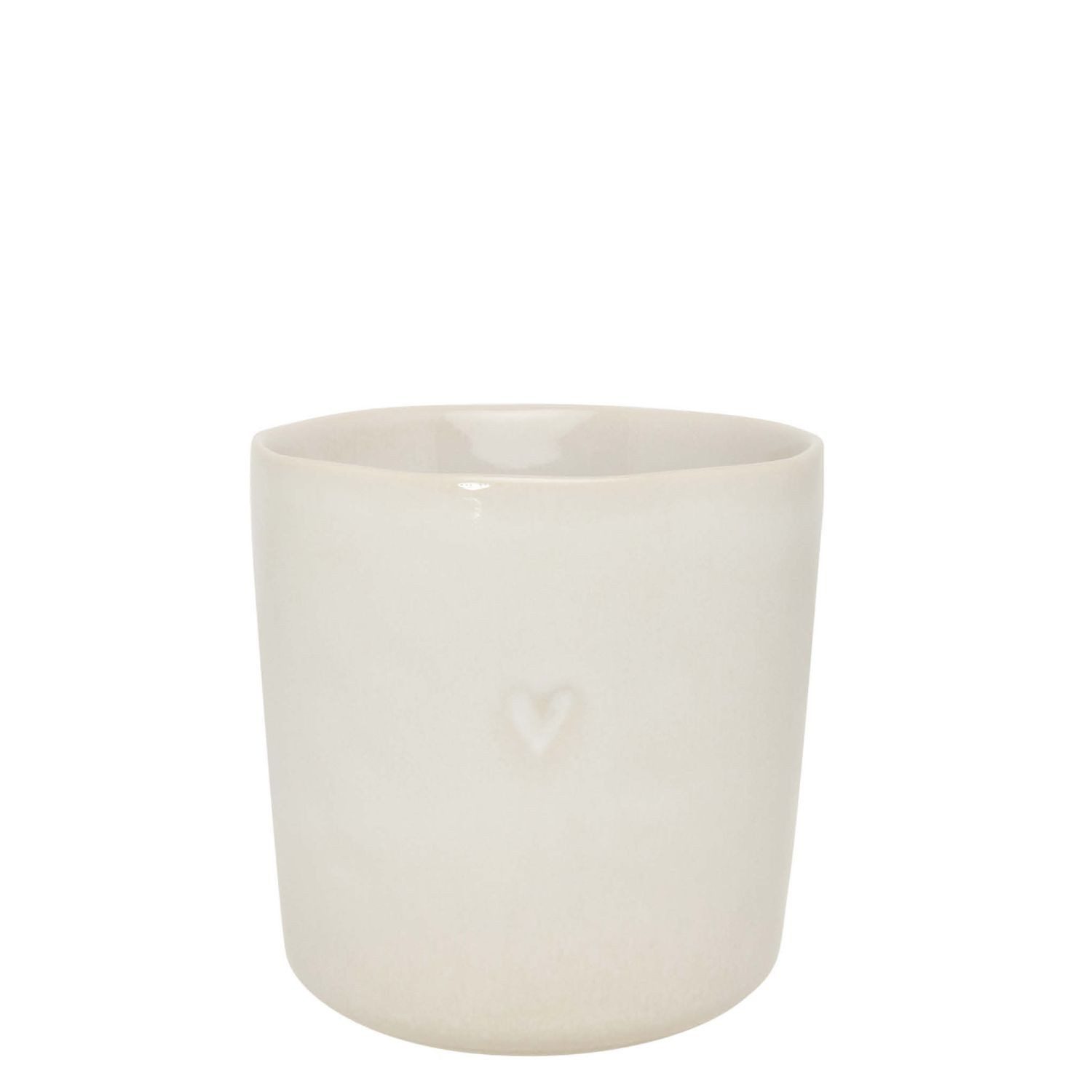 Bastion Collections Tasse Clear Heart, Stoneware, Spülmaschinengeeignet, Creme, Clear Heart, H: 8,7cm