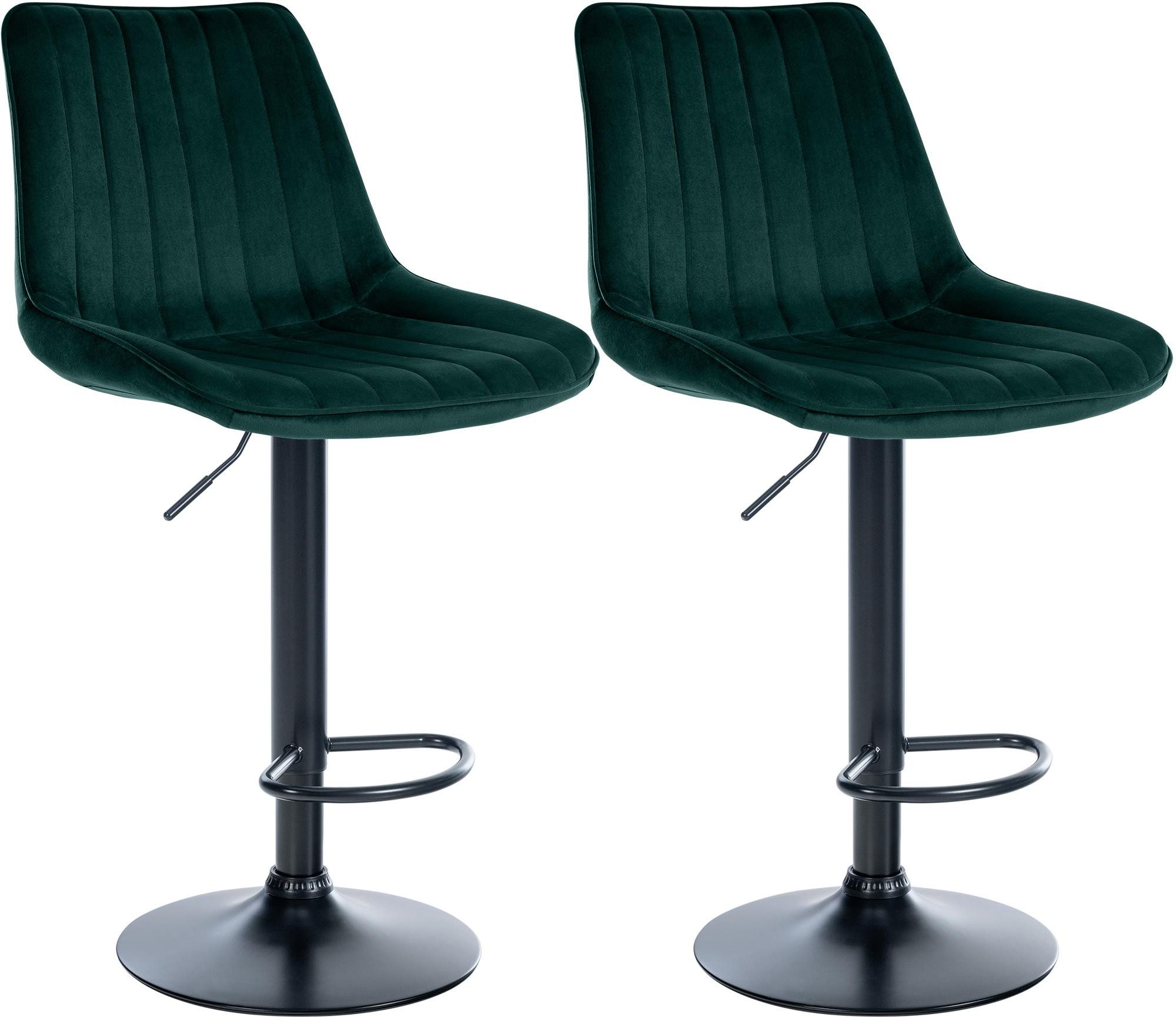 CLP Barhocker Toni Samt (2er Set, günstig online kaufen