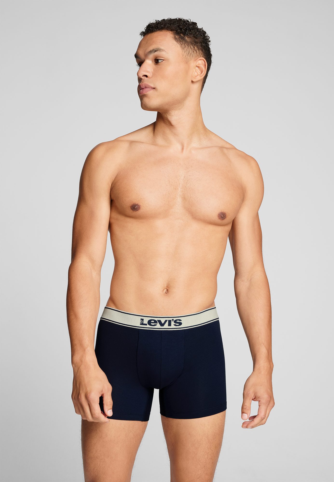 Levi's® Boxershorts LEVIS MEN VNTG HTR BOXER BRIEF ORG CO 2P (2er Pack) mit breitem Logobund
