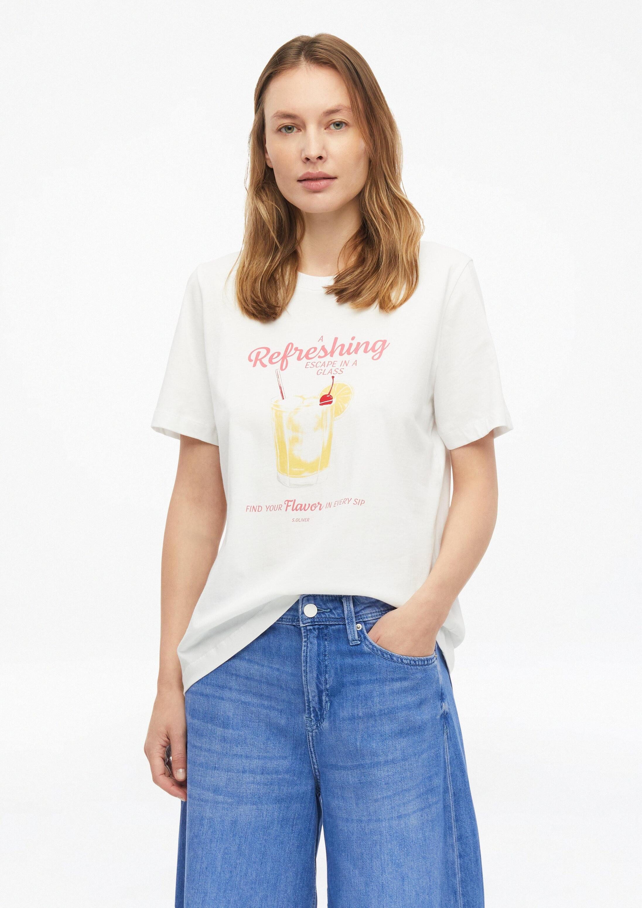s.Oliver Kurzarmshirt T-Shirt T-Shirt mit Print