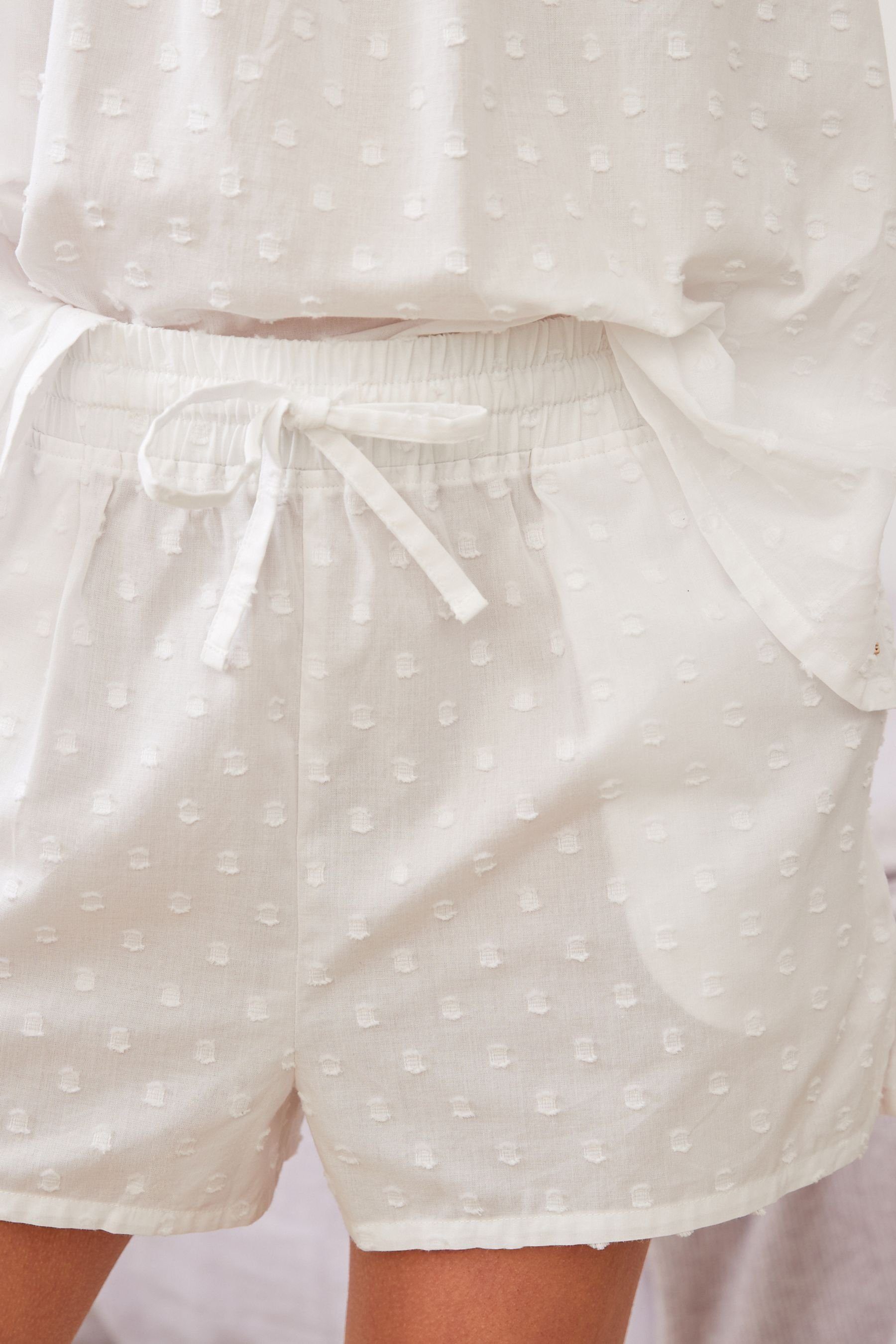 Next Pyjama Baumwoll-Schlafanzug mit Trägertop und Shorts White (2 tlg)