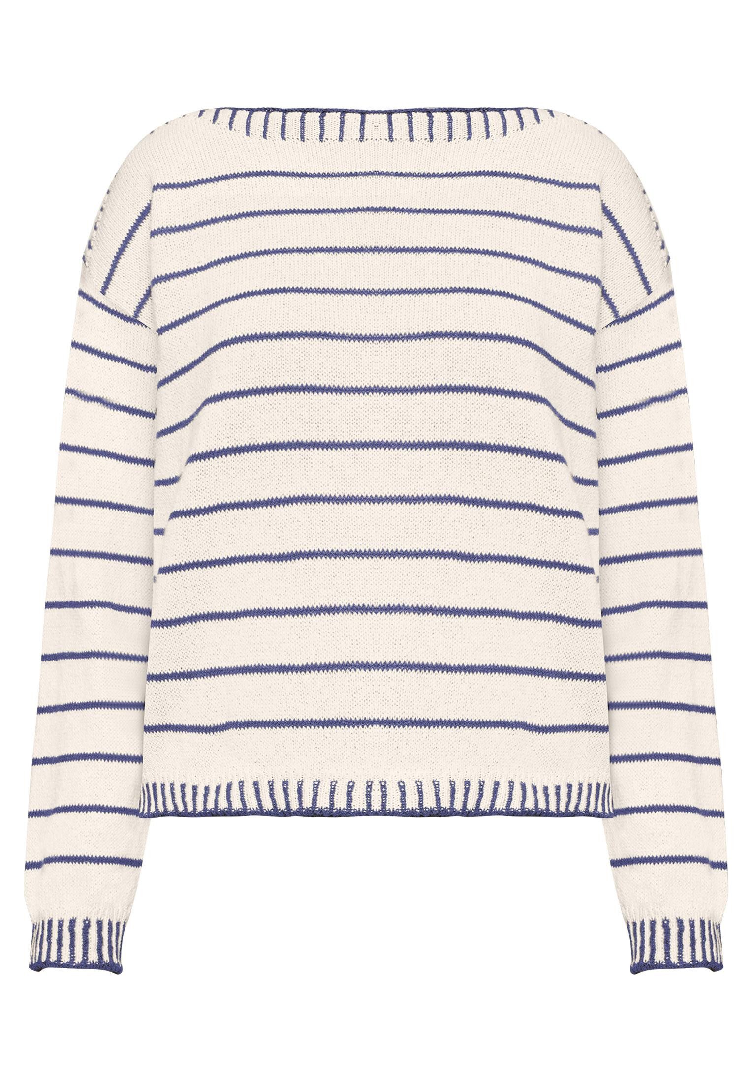 Cartoon Strickpullover Damen mit U-Boot-Ausschnitt (1-tlg) günstig online kaufen