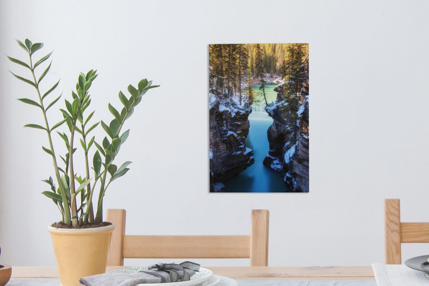 20x30 Gemälde, cm St), Kanada, Nahaufnahme inkl. Zackenaufhänger, bespannt in Athabasca-Wasserfälle Leinwandbild OneMillionCanvasses® der fertig (1 nordamerikanischen Leinwandbild