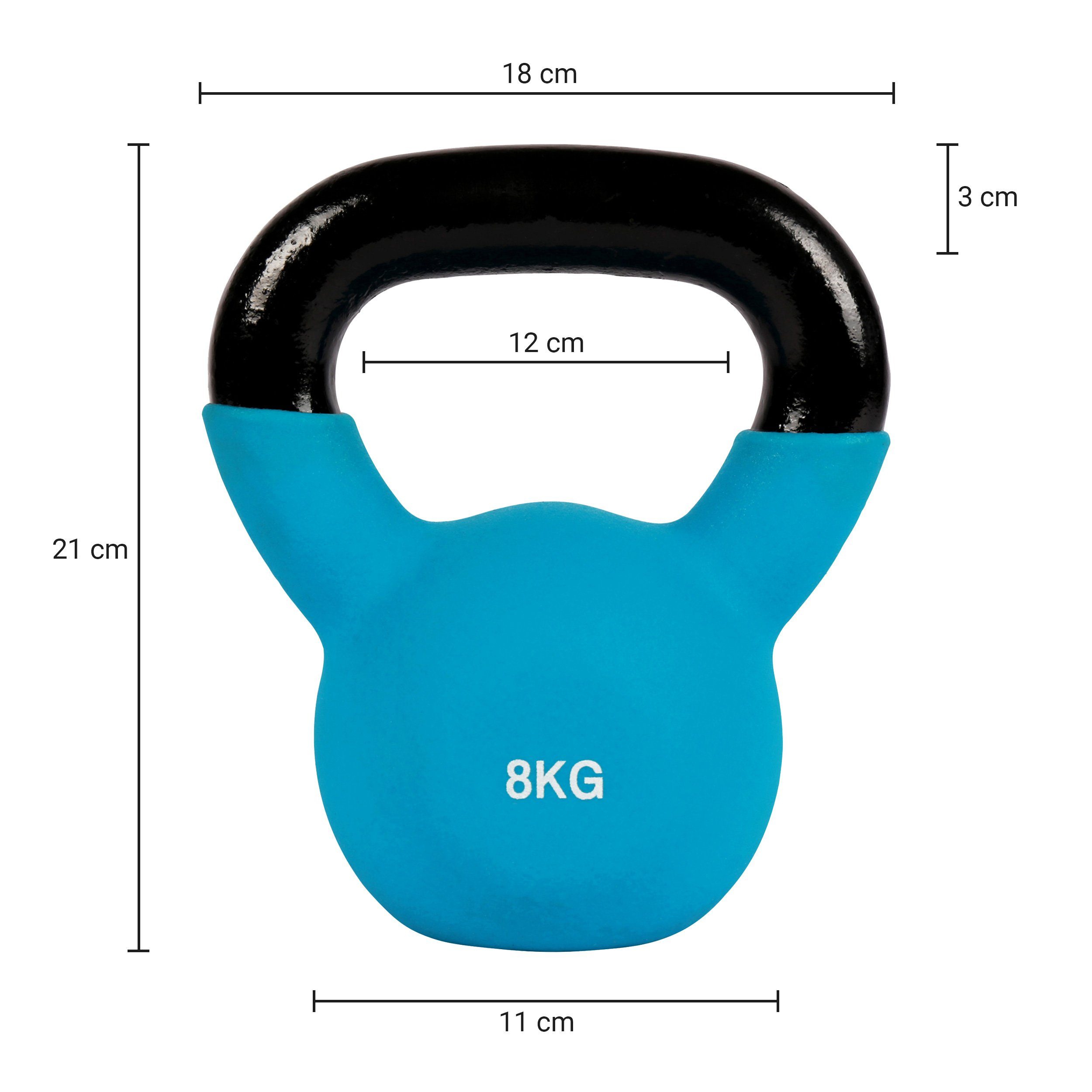 30 - 8 Übungsposter Neopren Kg Blau Professional – Kettlebell inkl. 2 kg Kettlebell MSports®