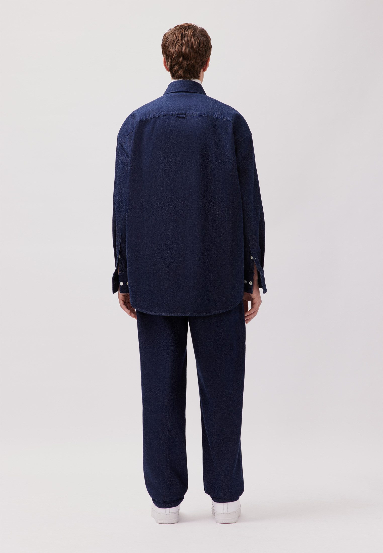 studio seidensticker Kurzarmhemd Oversized 1/1 Kentkragen Denim