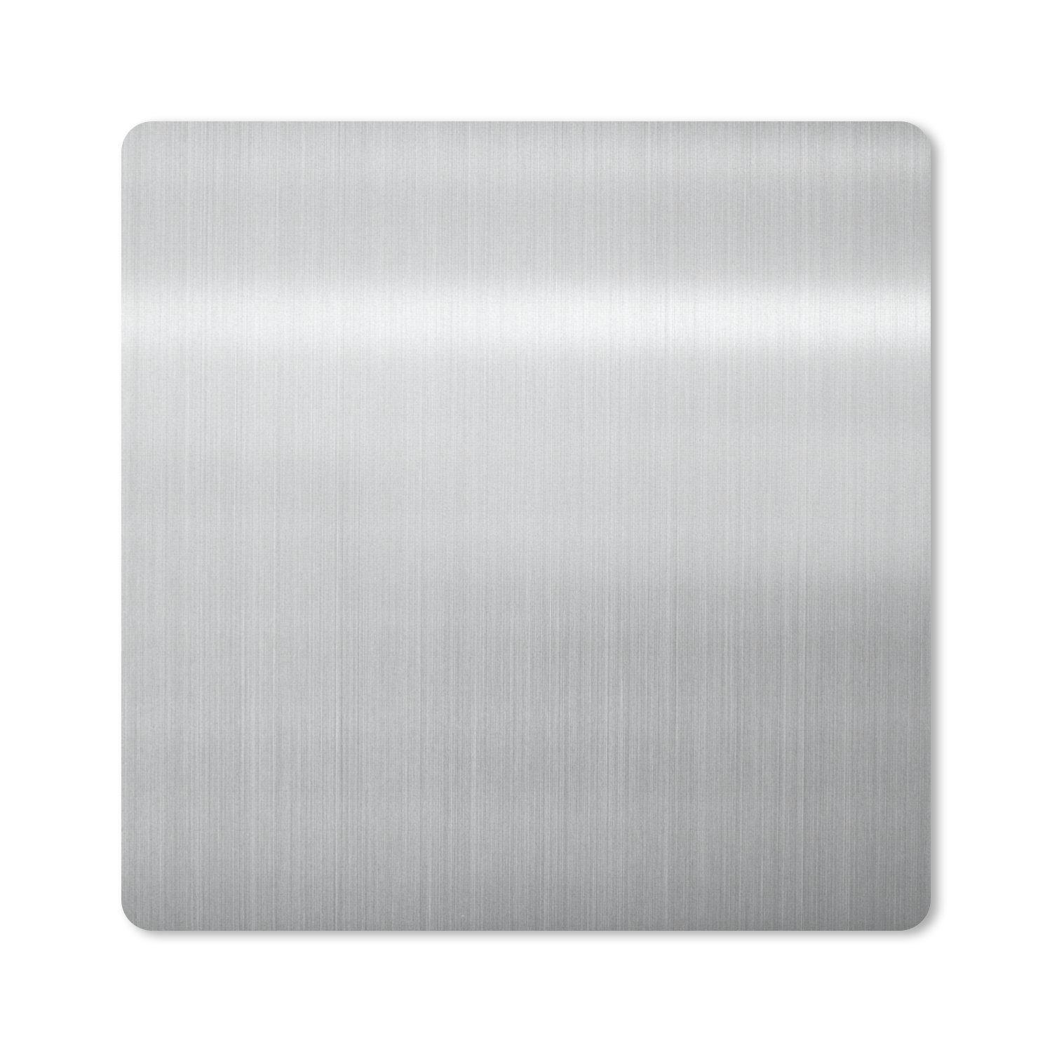 MuchoWow Mauspad Metalldruck - Silber - Grau (1-St), Mousepad, Schreibtisch Zubehör, Deko, 20x20 cm