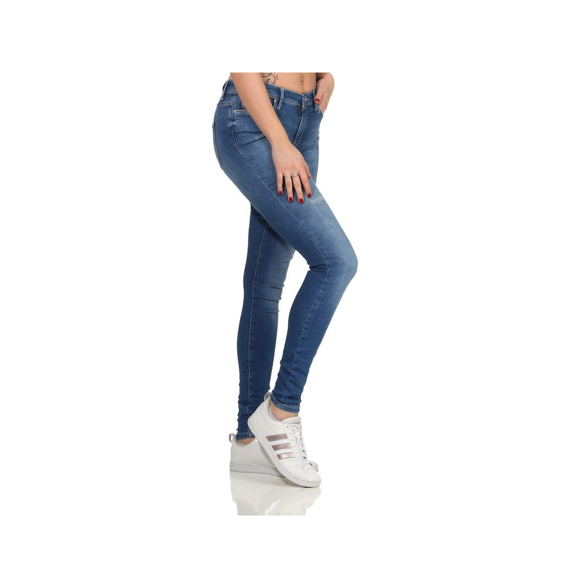 ONLY 5-Pocket-Jeans mittel-blau regular (1-tlg)