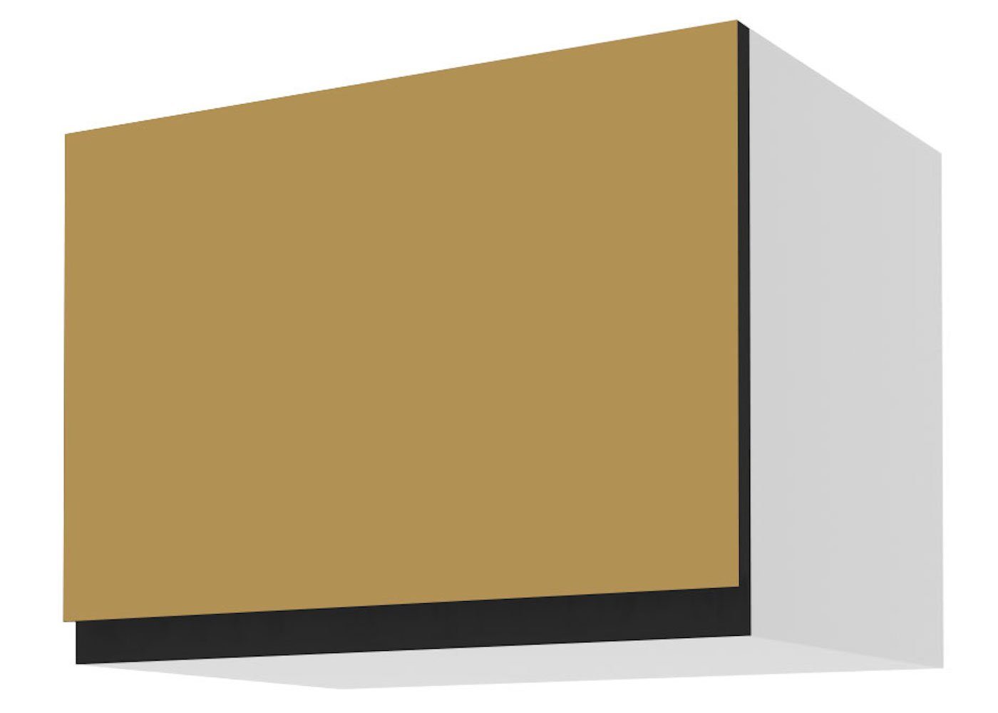 Feldmann-Wohnen Klapphängeschrank Velden 50cm Front-, Korpusfarbe und Ausführung wählbar grifflos mit Klappe gold super matt