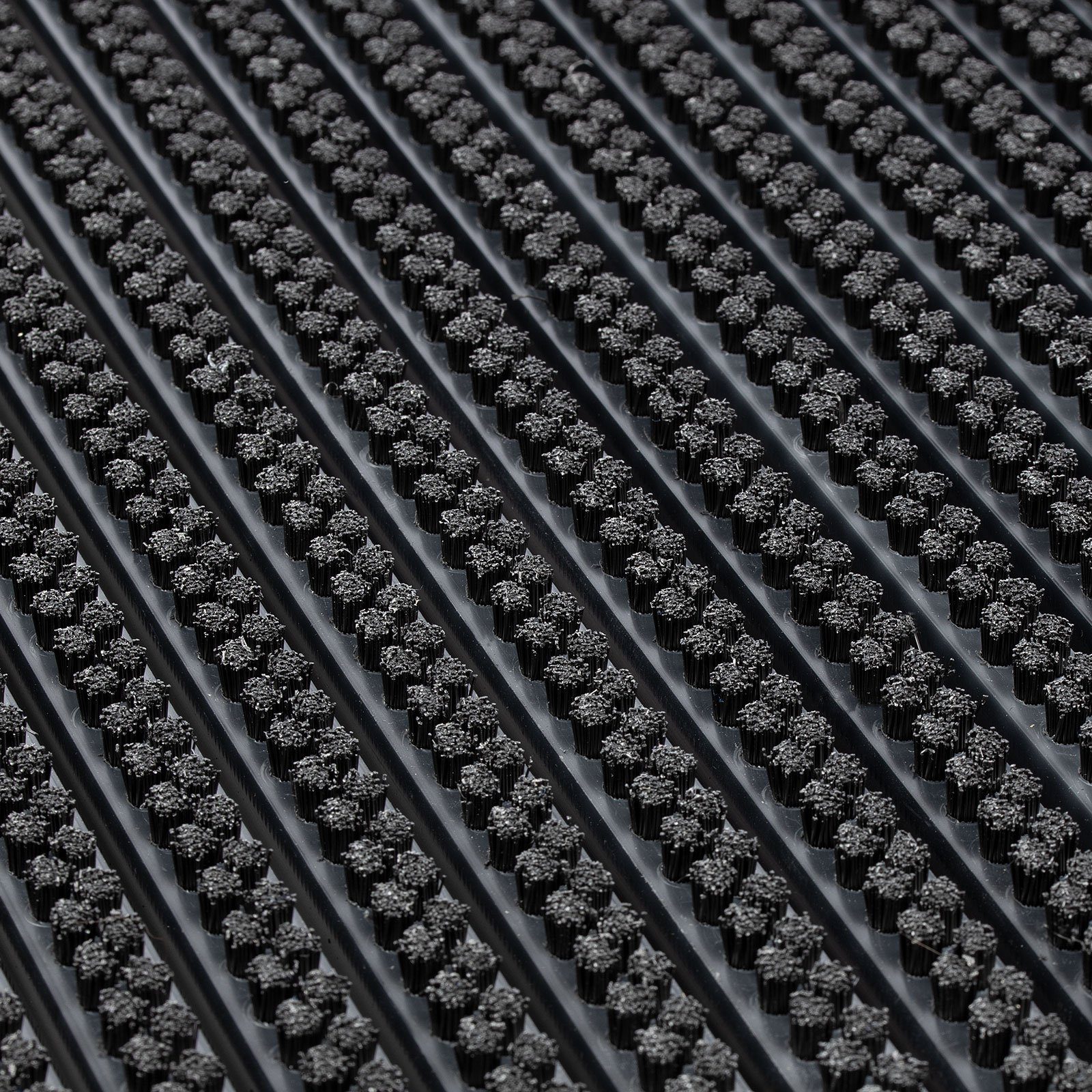 Floordirekt Fußmatte Power Brush Schwarz, 3 Größen, Schmutzfangmatte, Rechteckig, Höhe: 23 mm