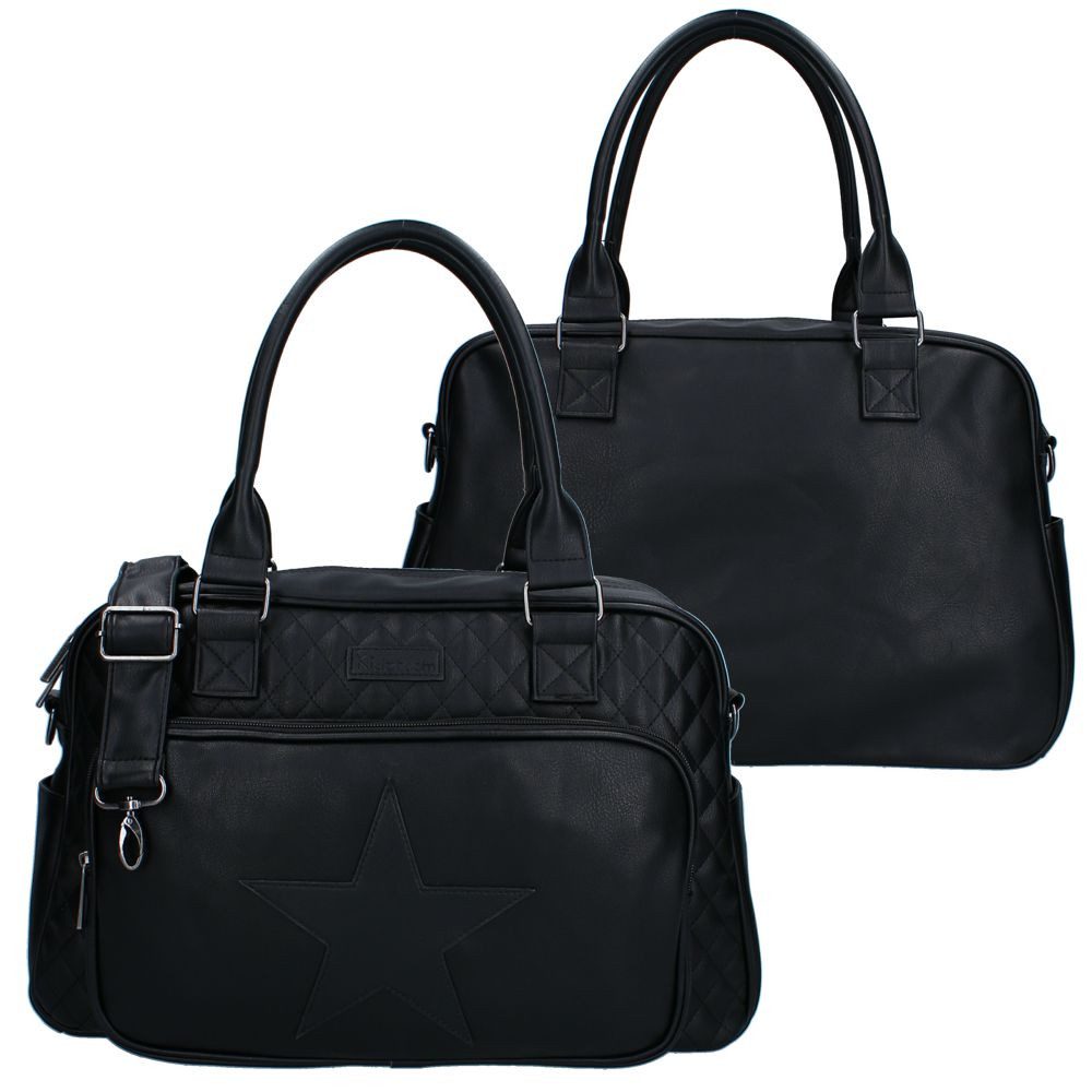 Vadobag Wickeltasche Große Schwarze Baby Wickeltasche Kunstleder mit Wickelunterlage – Bild 2 von 5