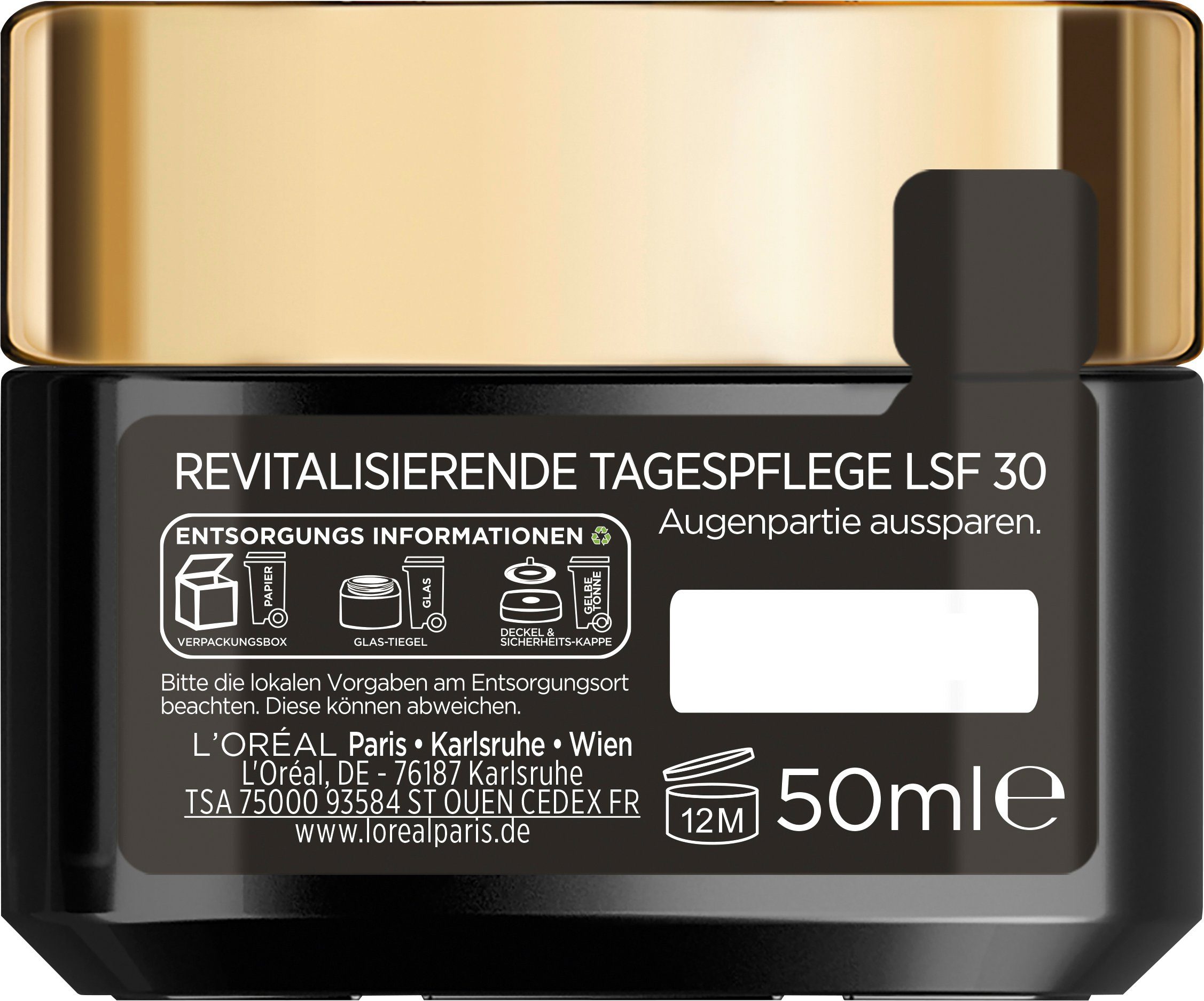 L'ORÉAL PARIS Tagescreme AGE PERFECT ZELL-RENAISSANCE REVITALISIERENDE TAGESPFLEGE LSF 30, schützt vor freien Radikalen