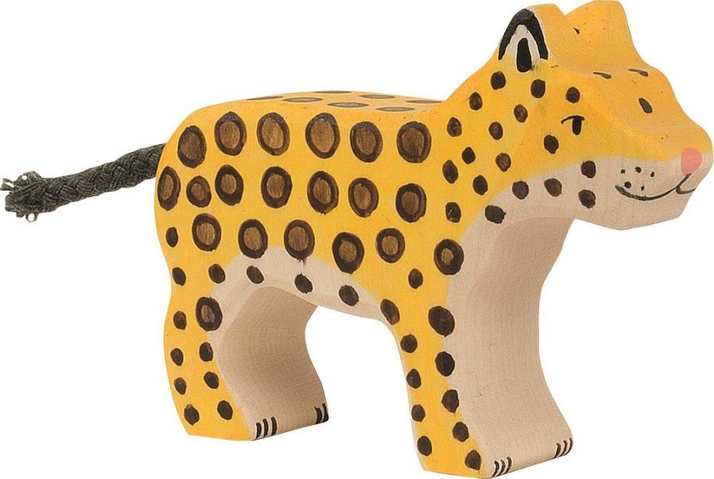 Holztiger Tierfigur HOLZTIGER Leopard aus Holz - klein