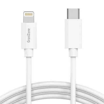 Gravizone Für Apple iPhone/iPad Ladekabel USB C Kabel 1 Meter Lang Smartphone-Kabel, Usb Typ C, iPhone Stecker (für IOS, 8-Pin)