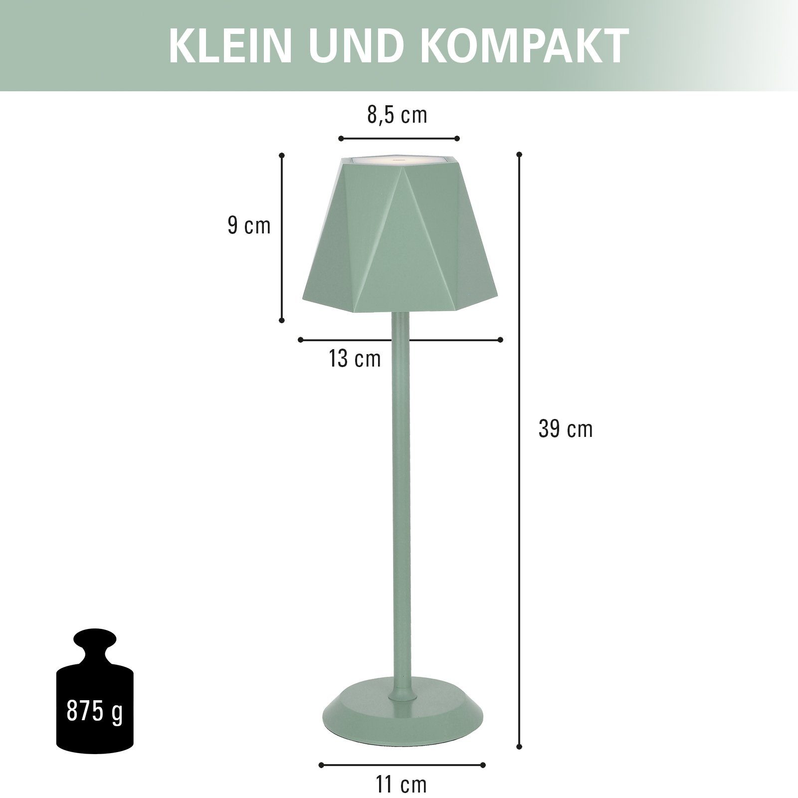 CLAUSS LED Tischleuchte LED-Tischlampe Akku, USB, günstig online kaufen