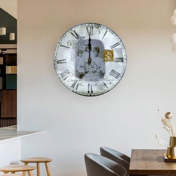 EGLO Wanduhr (Wanduhr Vintage Uhr für Wohnzimmerwand Wanddeko Uhr)