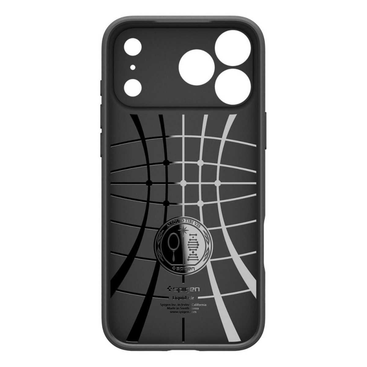 Spigen Handyhülle Liquid Air Case Mattschwarz Kompatibel mit iPhone 17 Pro Max 6,9, Strukturiertes Liquid Air Case mit schlanker Bauform und sicherem Halt