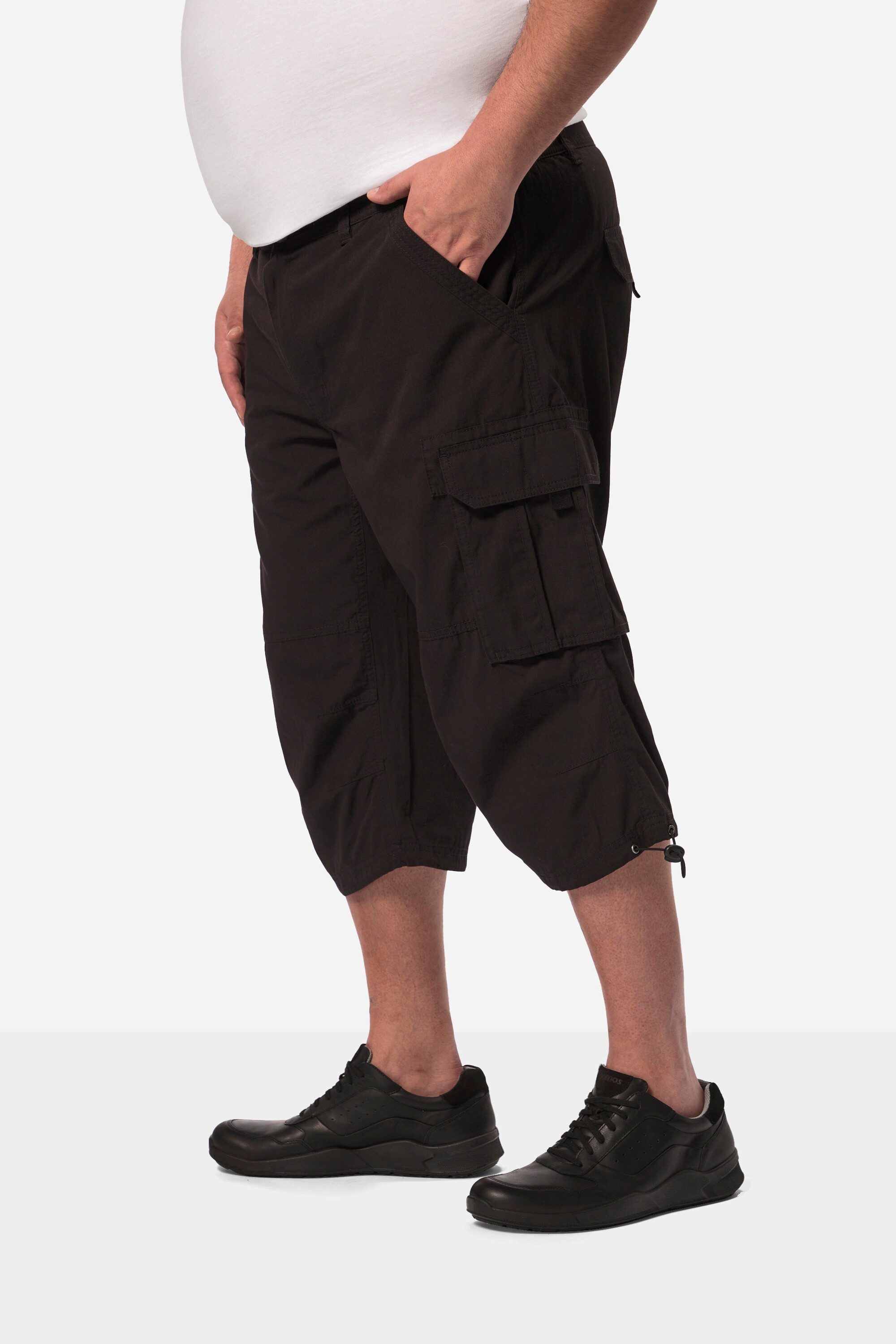 Men Plus Bermudas 3/4-Cargohose Ripstop teilelastischer Bund