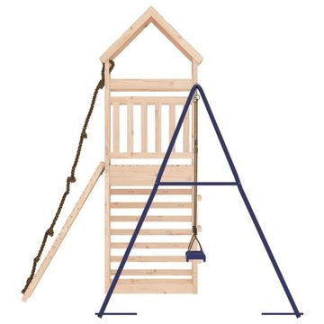 vidaXL Spielhaus Spielturm Massivholz Kiefer Schaukel Garten Kinder Spielen Holz