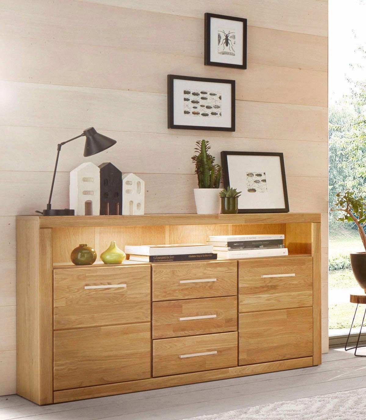 Home affaire Sideboard Ribe,130cm breit,80cm hoch, günstig online kaufen