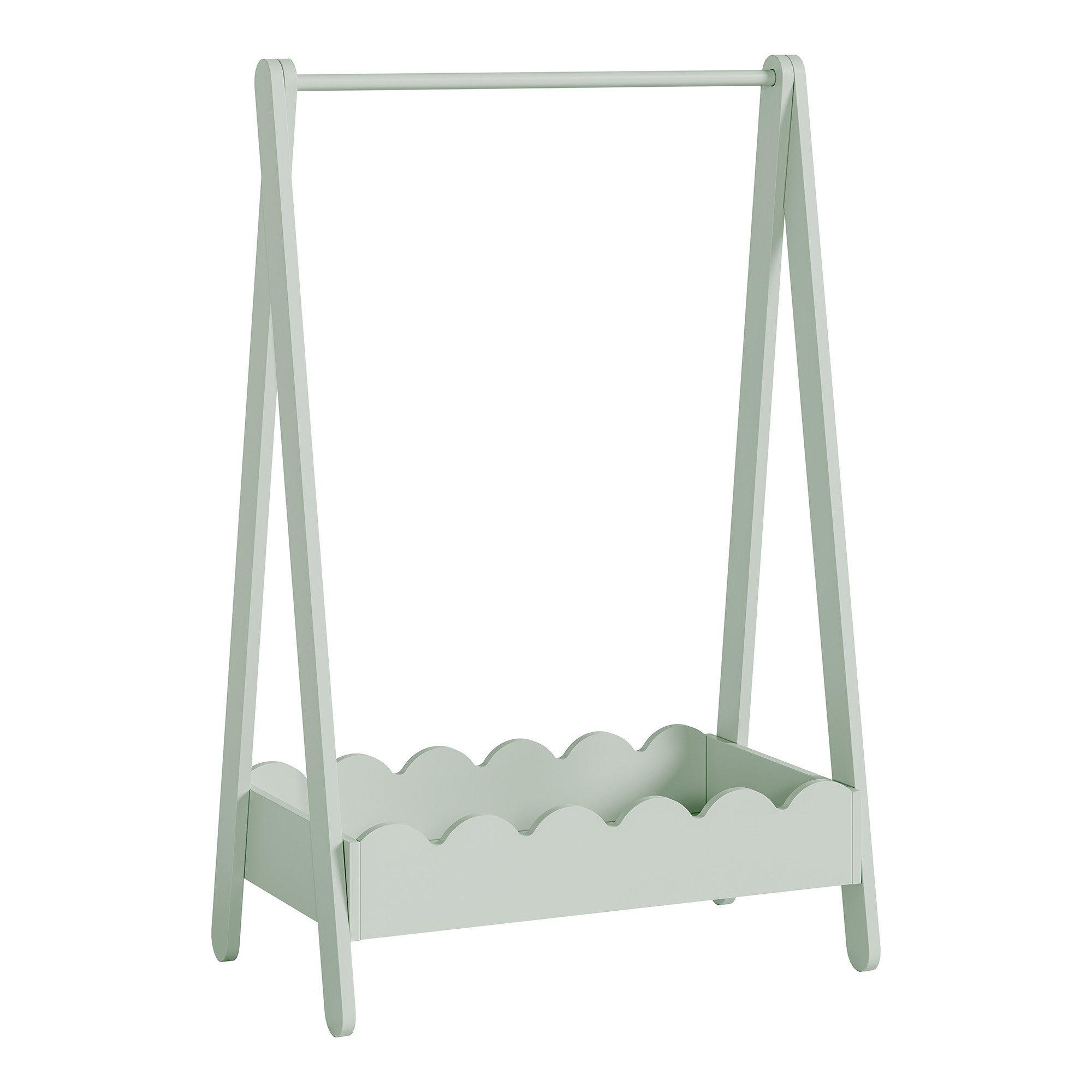 en.casa Kleiderständer, für Kinder »Vestnes« mit Kleiderstange 99x66x38 cm Mintgrün