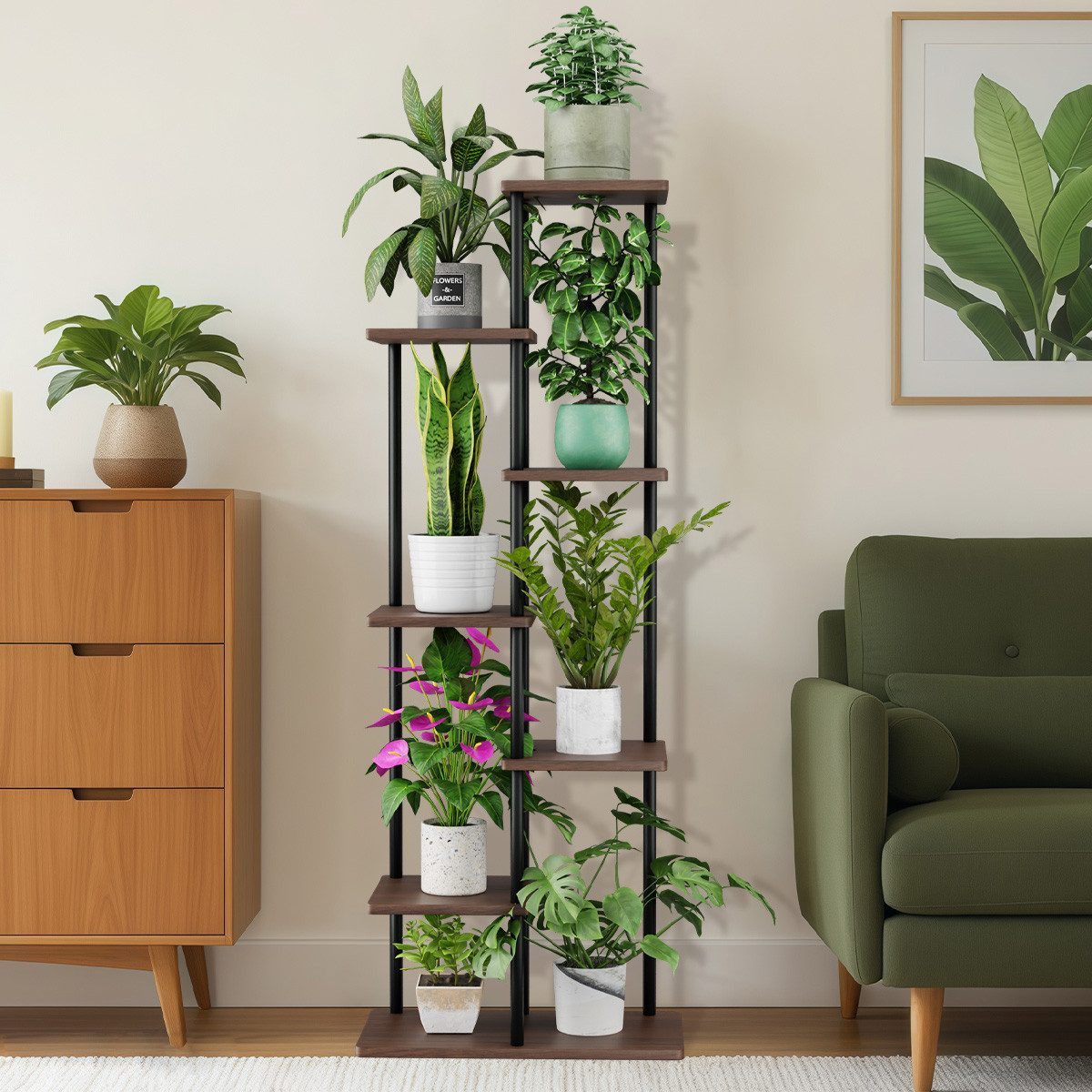 Simloveve Blumenständer pflanzenständer 7 Etagen blumenständer wohnzimmer ( günstig online kaufen