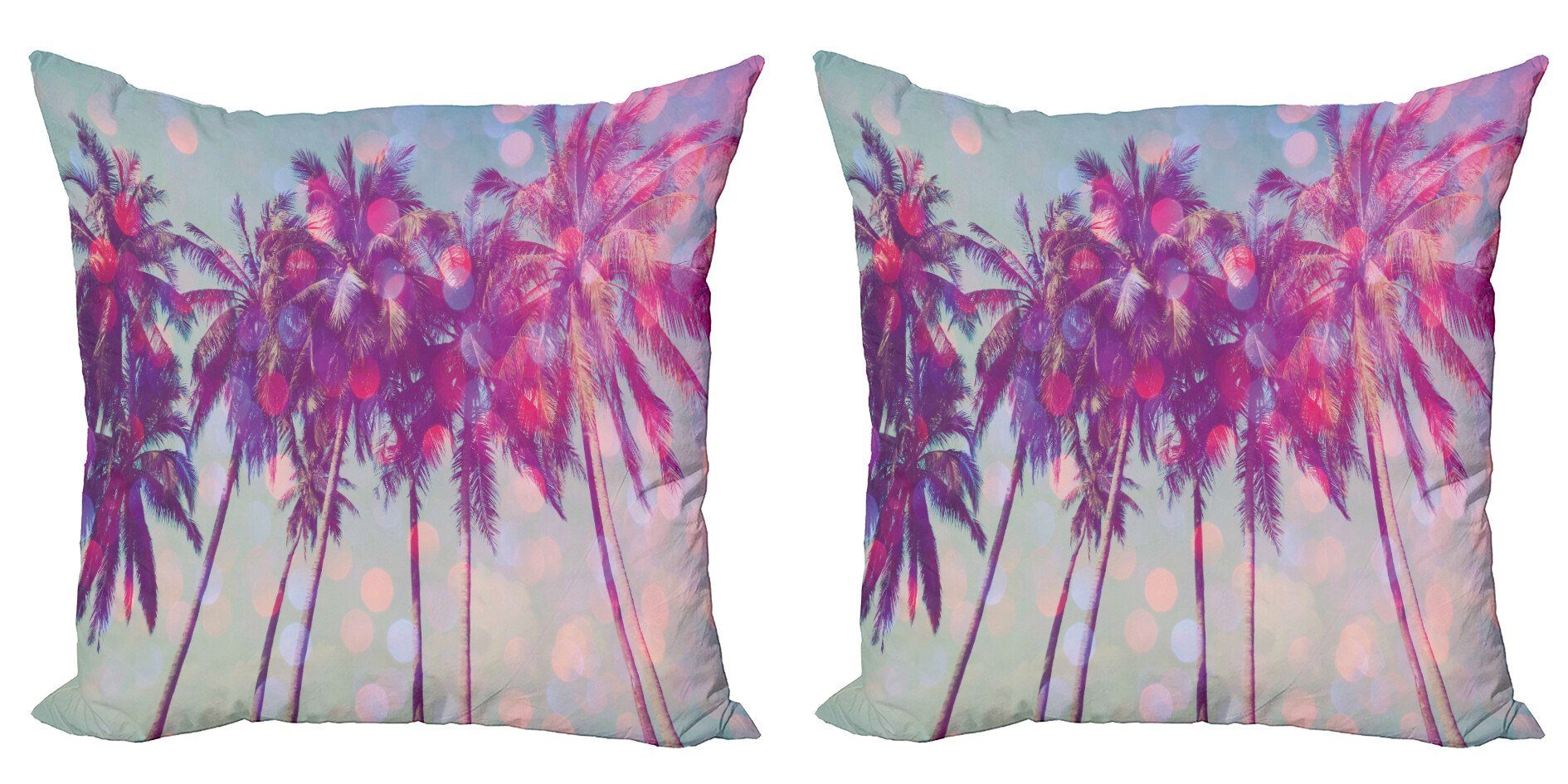 Digitaldruck, Abakuhaus Kissenbezüge Accent Modern Natur (2 Hawaiian Stück), Doppelseitiger Tropic Palms
