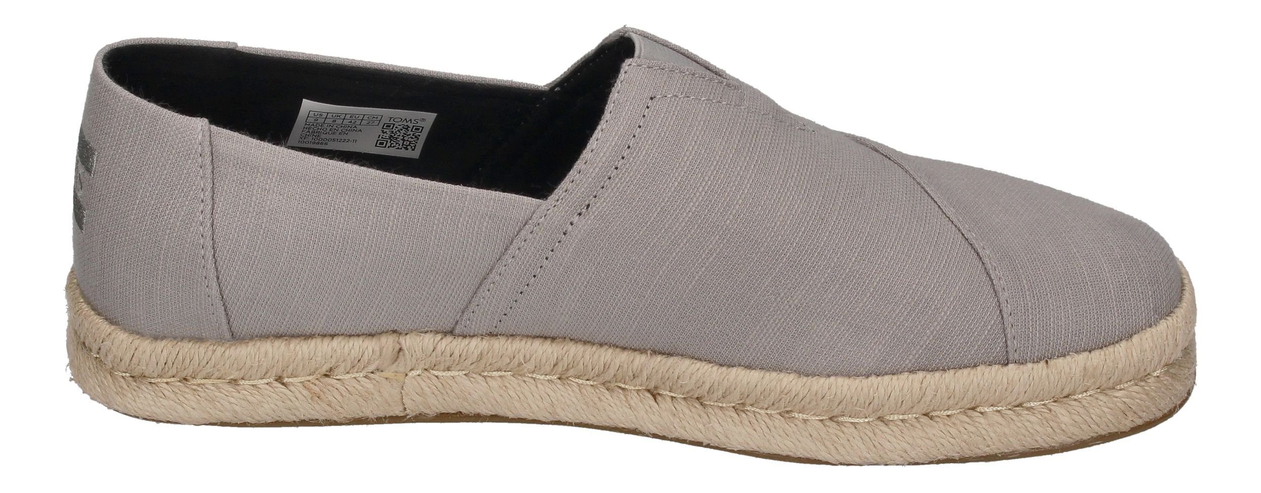 TOMS ALPARGATA ROPE 2.0 Espadrille Grey