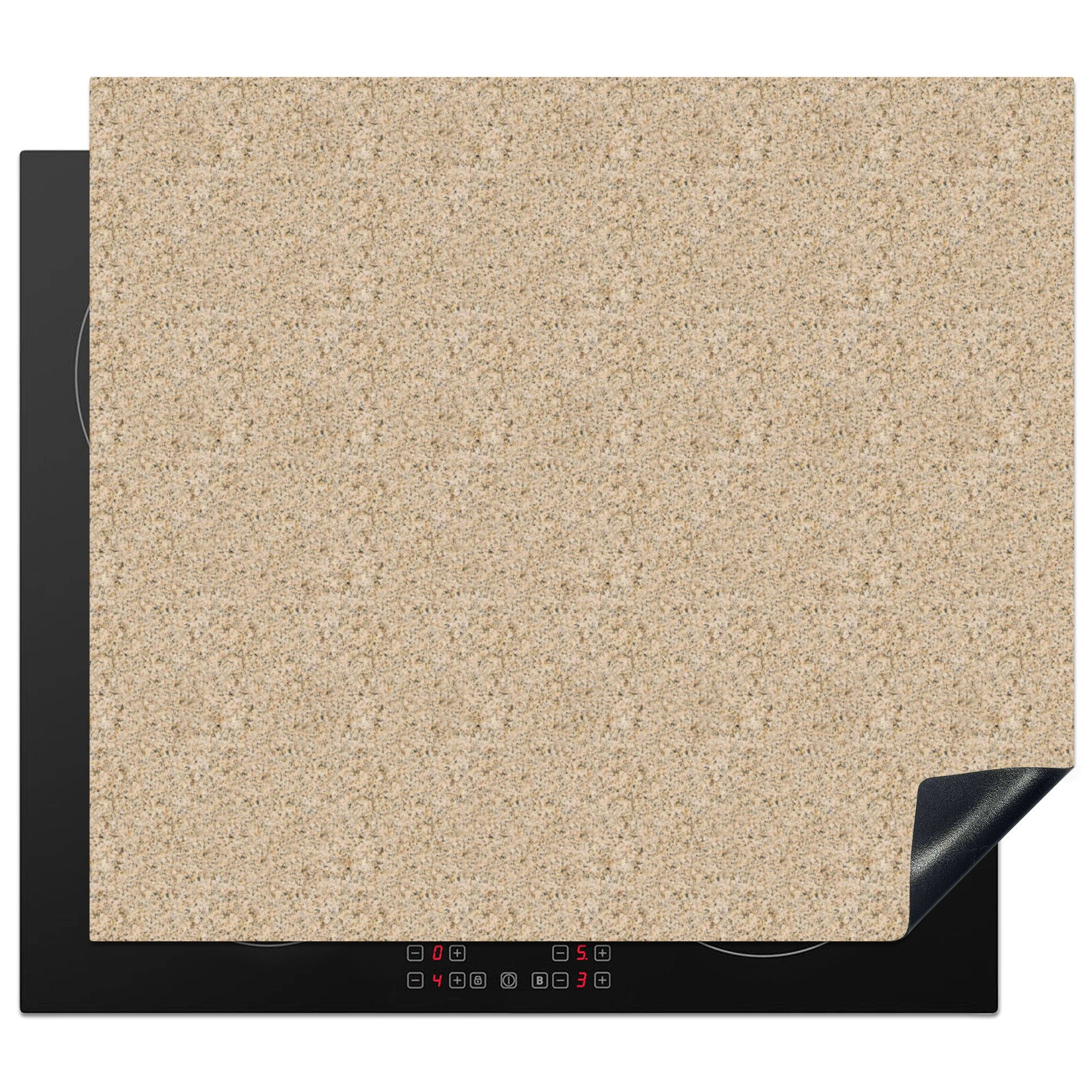 MuchoWow Herdblende-/Abdeckplatte Muster - Granit - Stein, Vinyl, (1 tlg), 57x51 cm, Induktionsschutz, Induktionskochfeld, Ceranfeldabdeckung