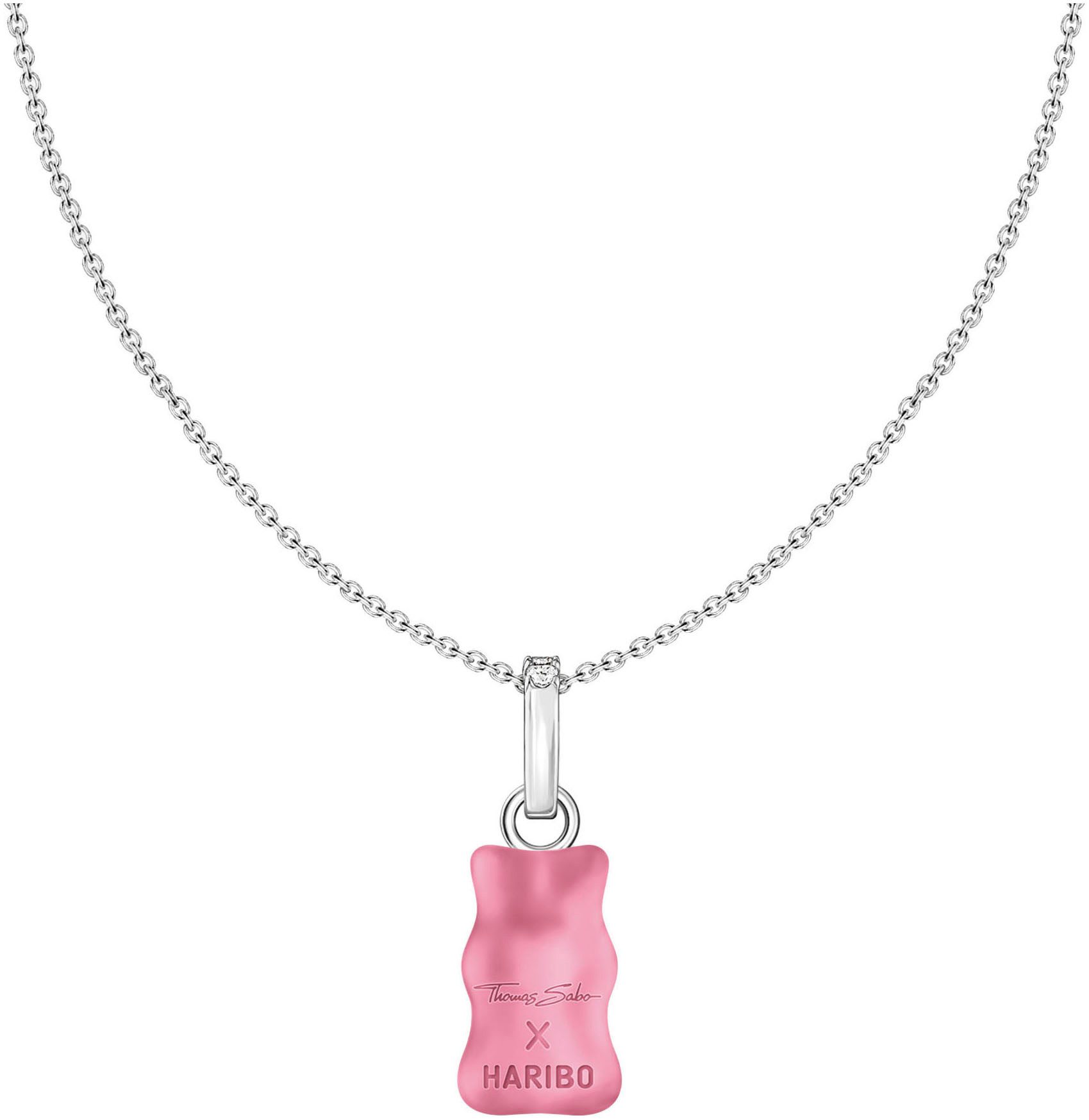 THOMAS SABO Kette mit Anhänger THOMAS SABO x HARIBO Schmuck: Kette mit Goldbär, mit Kristallglas, Zirkonia (synth)
