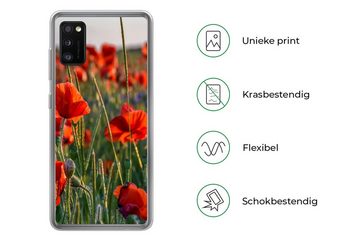 MuchoWow Handyhülle Blumen - Mohnblumen - Natur - Rot, Handyhülle Samsung Galaxy A41, Smartphone-Bumper, Print, Handy