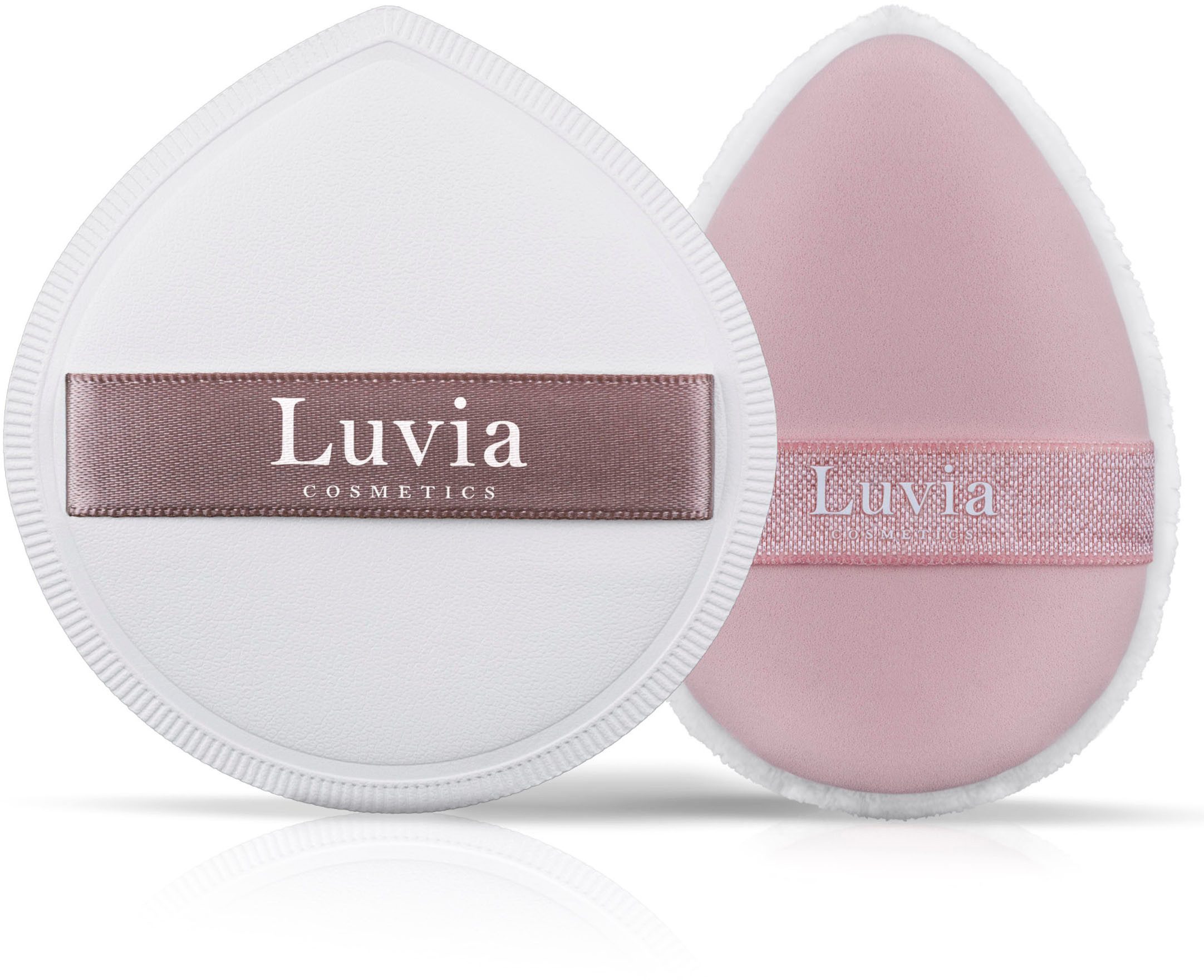 Luvia Cosmetics Puderquaste THE PUFFYS - DUO PUFF KIT - ELEGANC/CANDY, Spar-Set, 2 tlg., Set aus Puderquaste und Kosmetikschwamm Pad, Das ultimative Duo für ein perfektes Finish