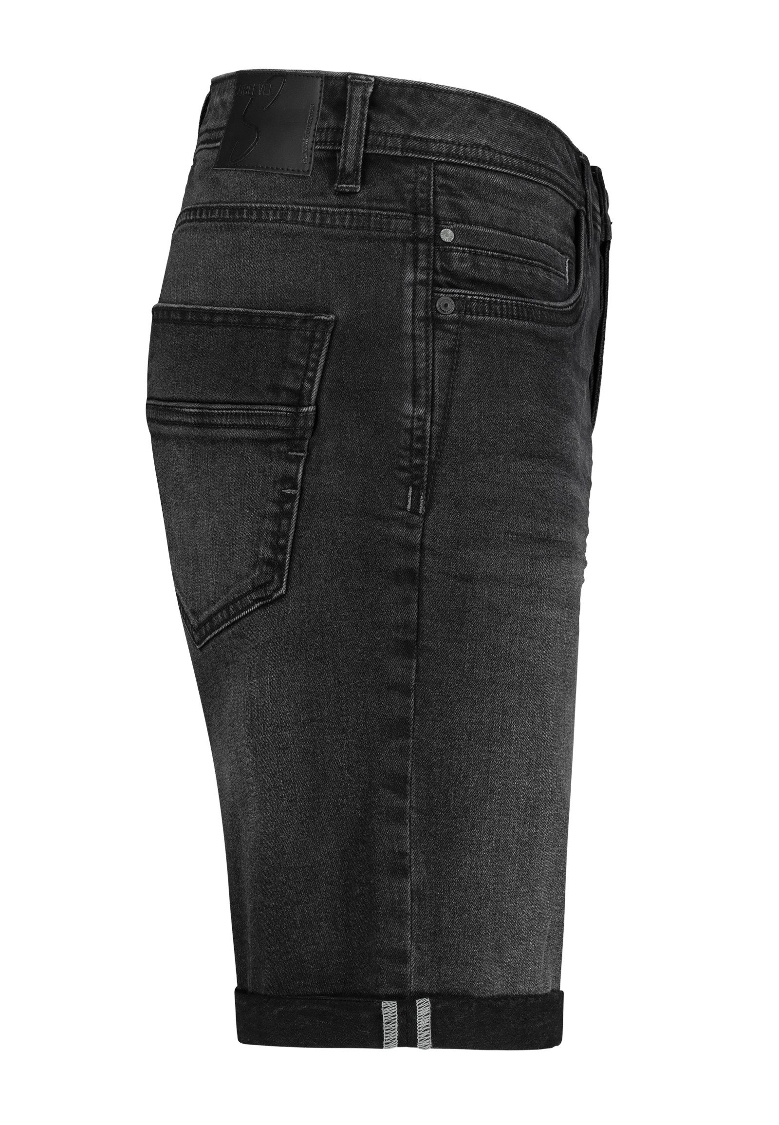 SUBLEVEL Jeansshorts im 5-Pocket-Style mit Aufschlag Denim Bermuda Shorts günstig online kaufen