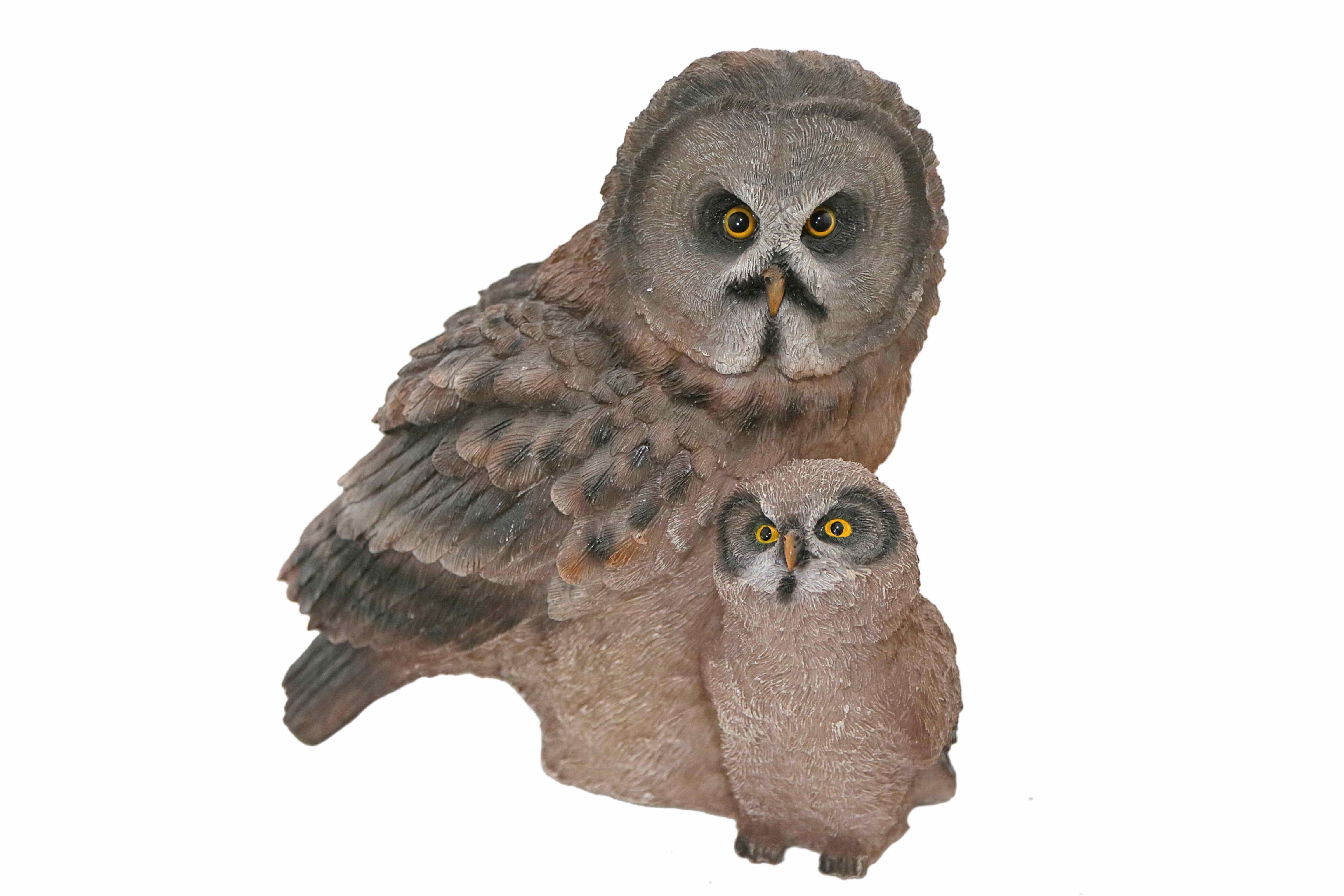 Tierfigur Eule mit Jungen