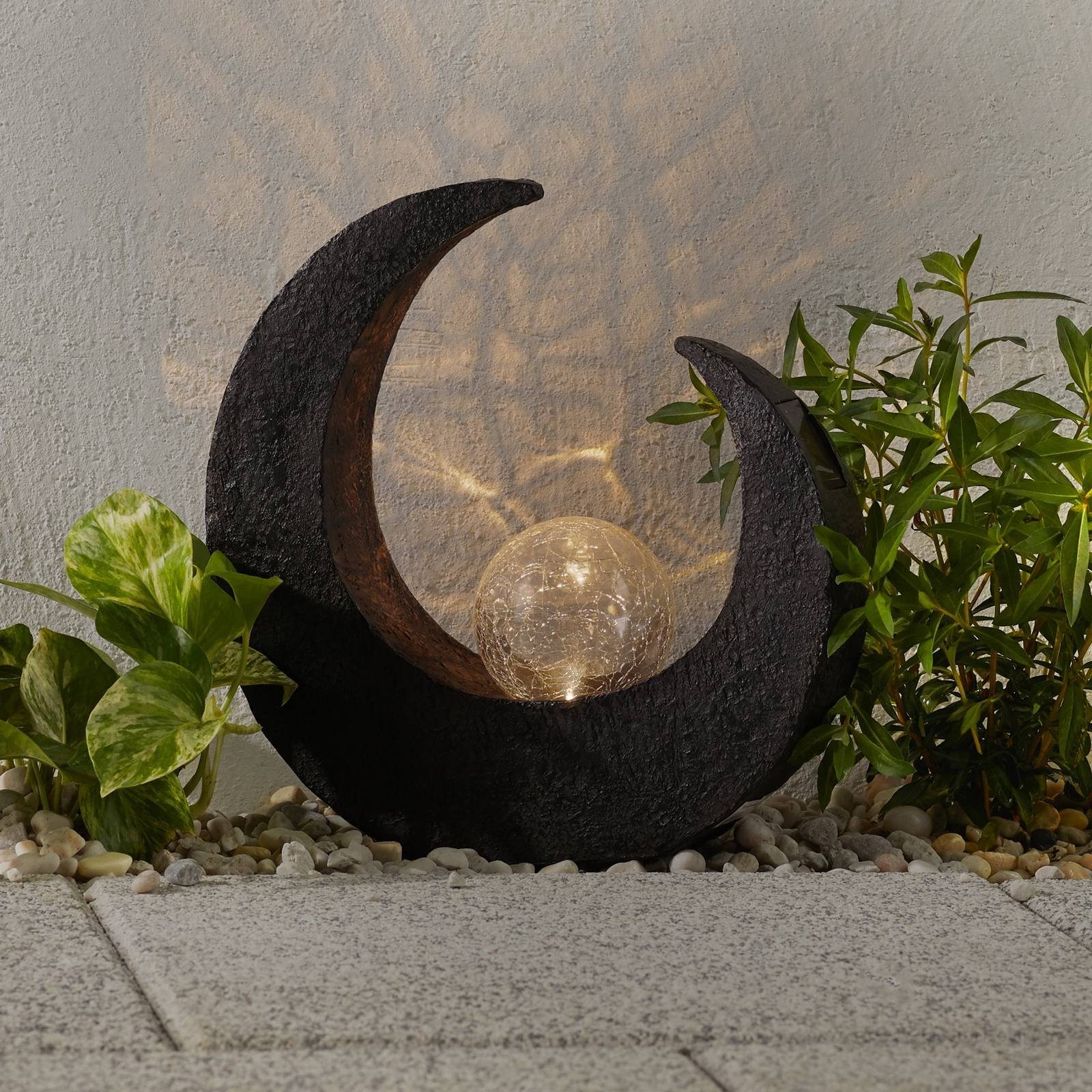 Lindby Außen-Stehlampe Adem, LED, Kunststoff Braun warmweiß IP44, 1 x 0,06 W LED, warmweiß