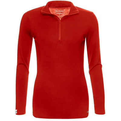 Kaipara - Merino Sportswear Funktionsshirt Merino Zip-Neck Damen Slimfit 200 (1-tlg) aus reiner Merinowolle Made in Germany